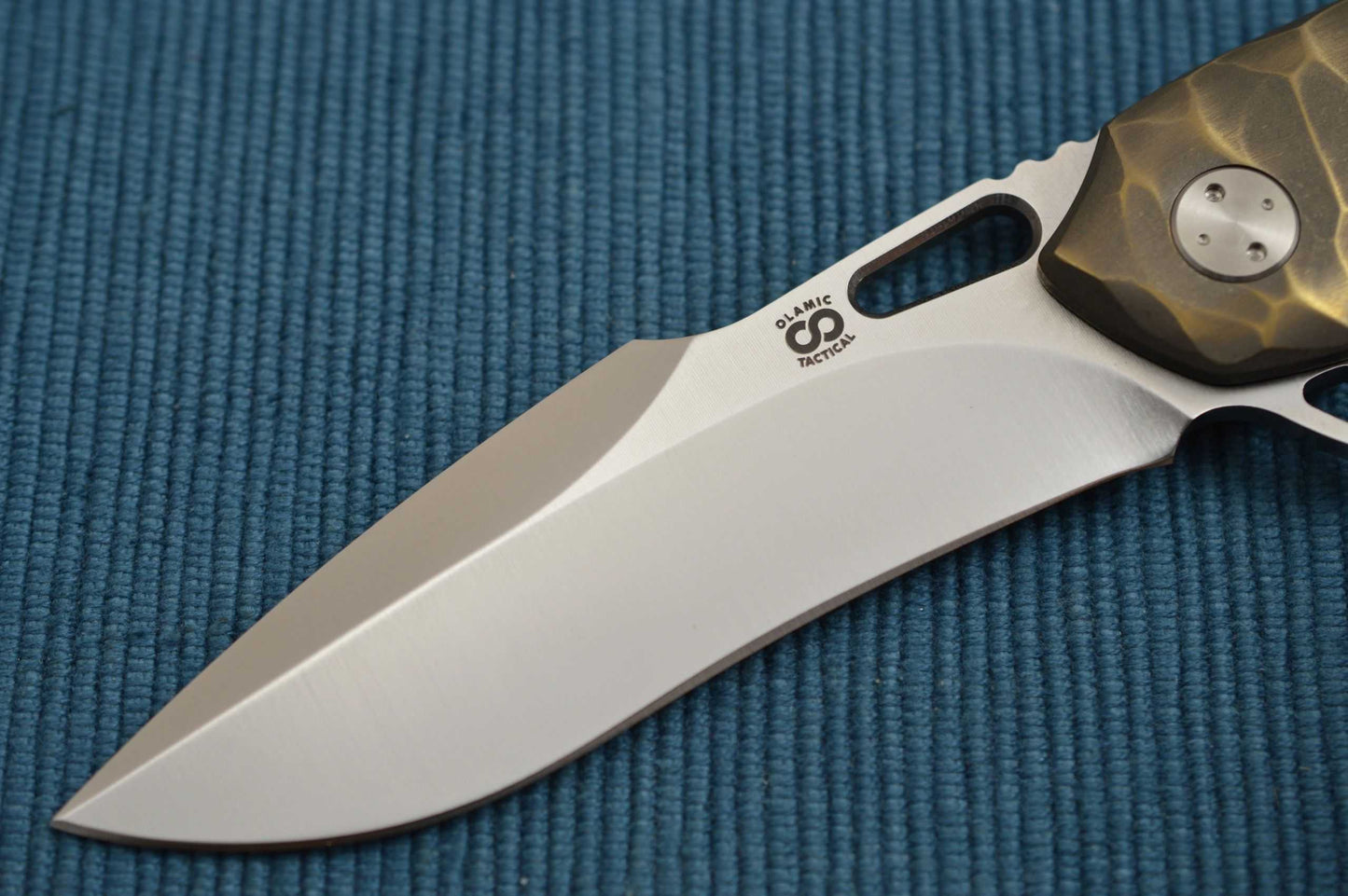 Olamic Cutlery Wayfarer 247 Harpoon Blade, Sculpted Bronze Seabed Handle (SOLD)