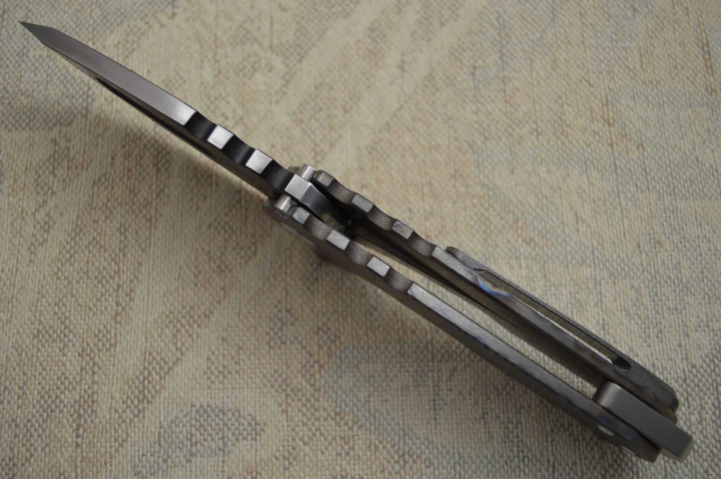 Medford Knife and Tool Praetorian Genesis T, Flamed Titanium Handle, 3V PVD (SOLD)