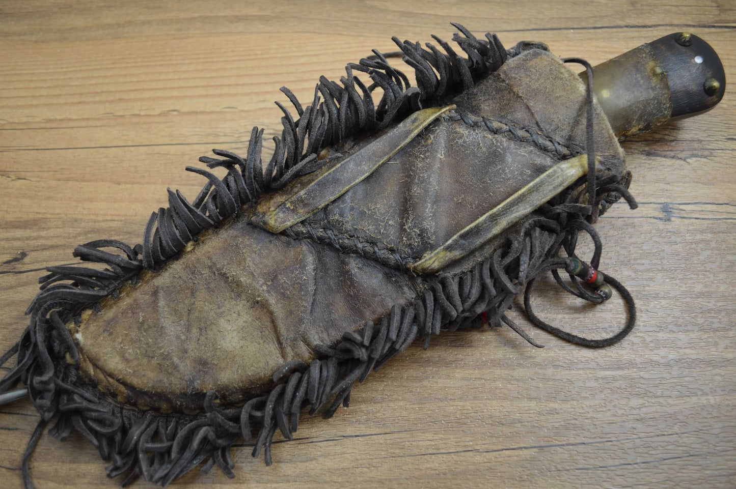 Daniel Winkler, M.S. Native American Belt Knife, Karen Shook Rawhide Sheath (SOLD)