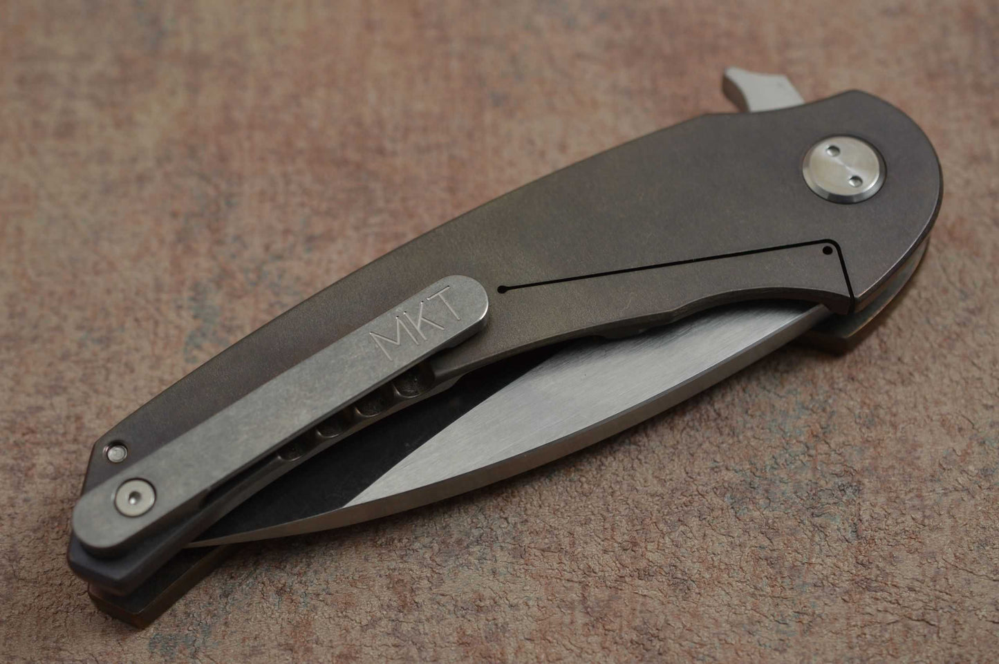 Medford Knife and Tool VIPER Flipper, 0.25" Thick D2 Tumbled Blade, Anodized Frame (SOLD)