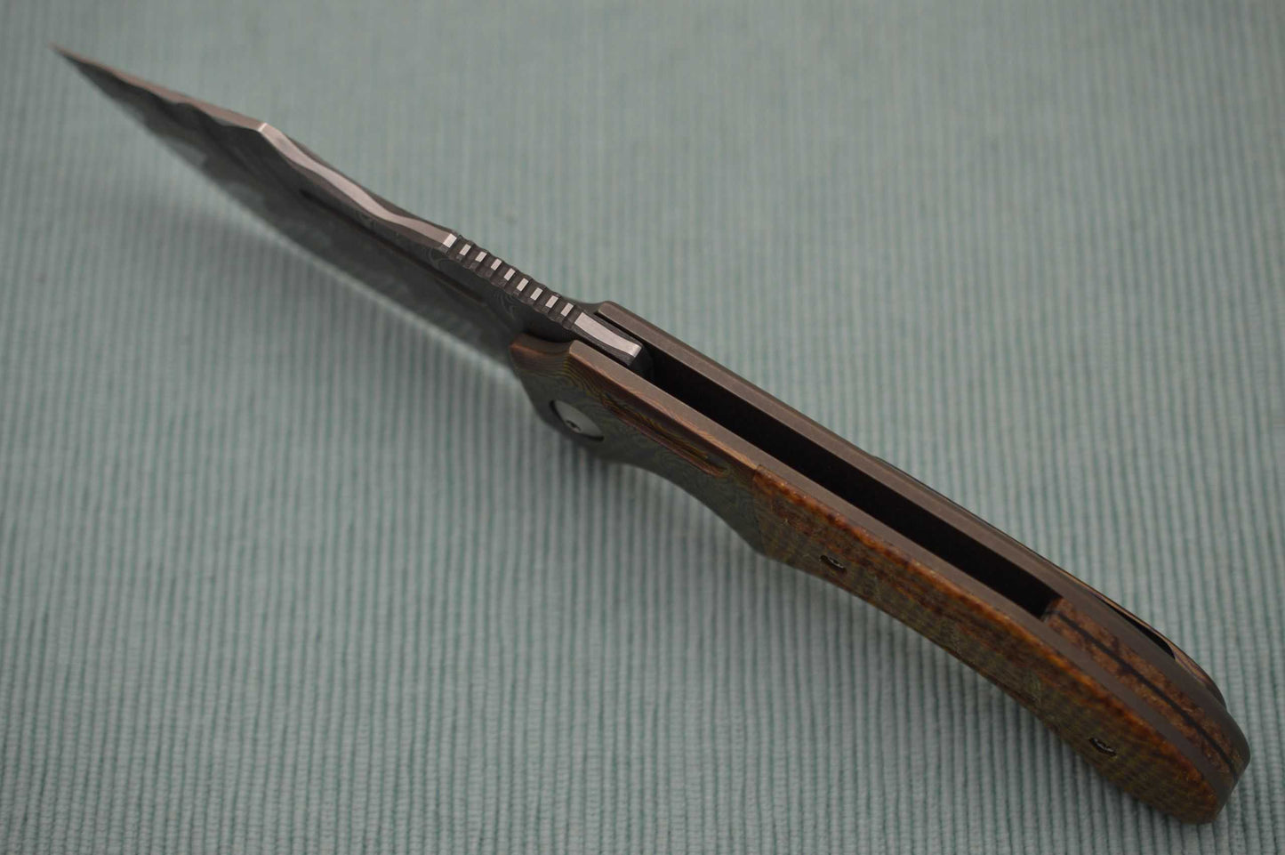 David Mosier Deluxe TRIBULATION San Mai Blade, Thunderstorm Kevlar (SOLD)