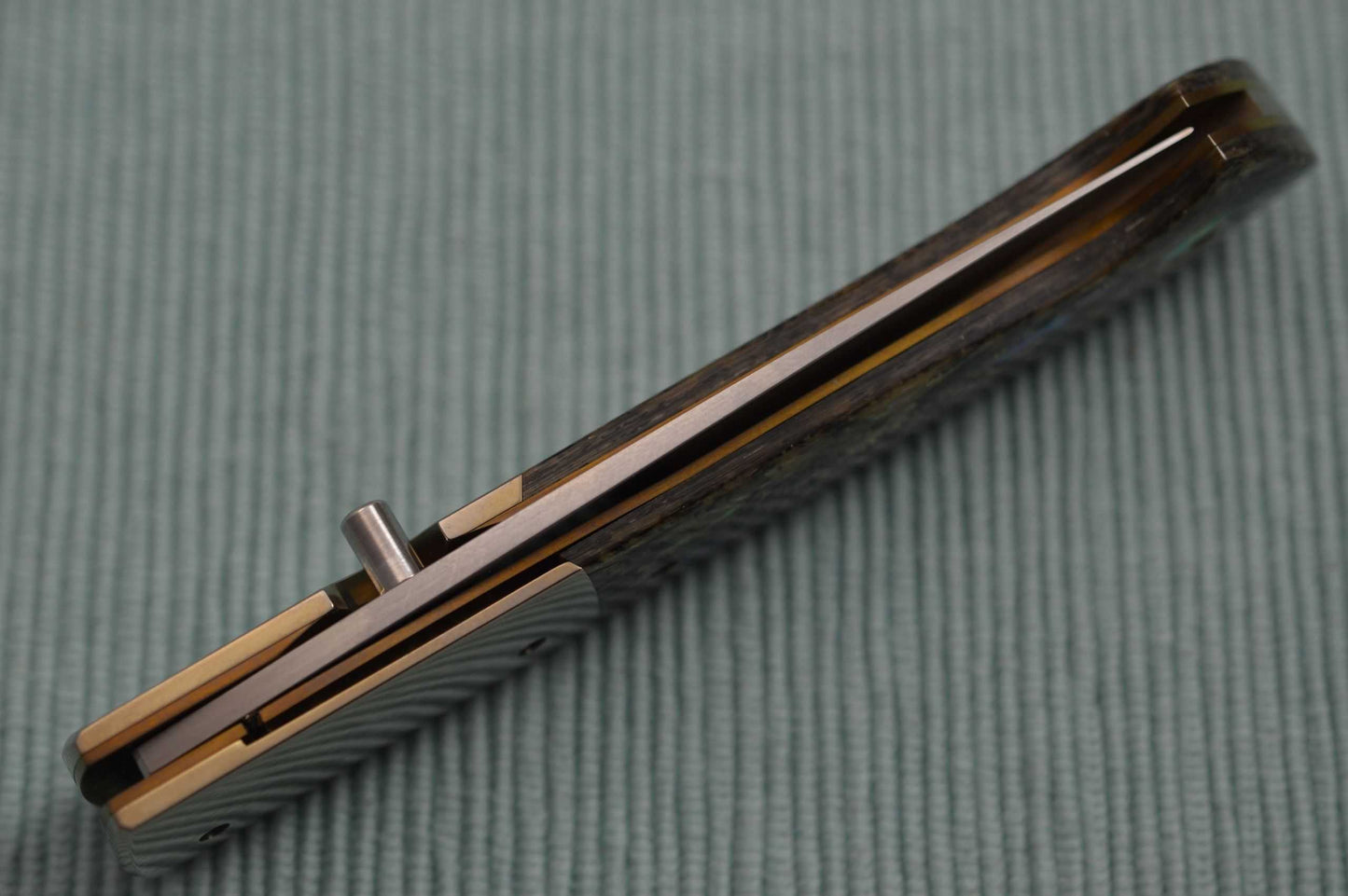 Stan Fujisaka Abalone Liner-Lock Folding Knife (SOLD)