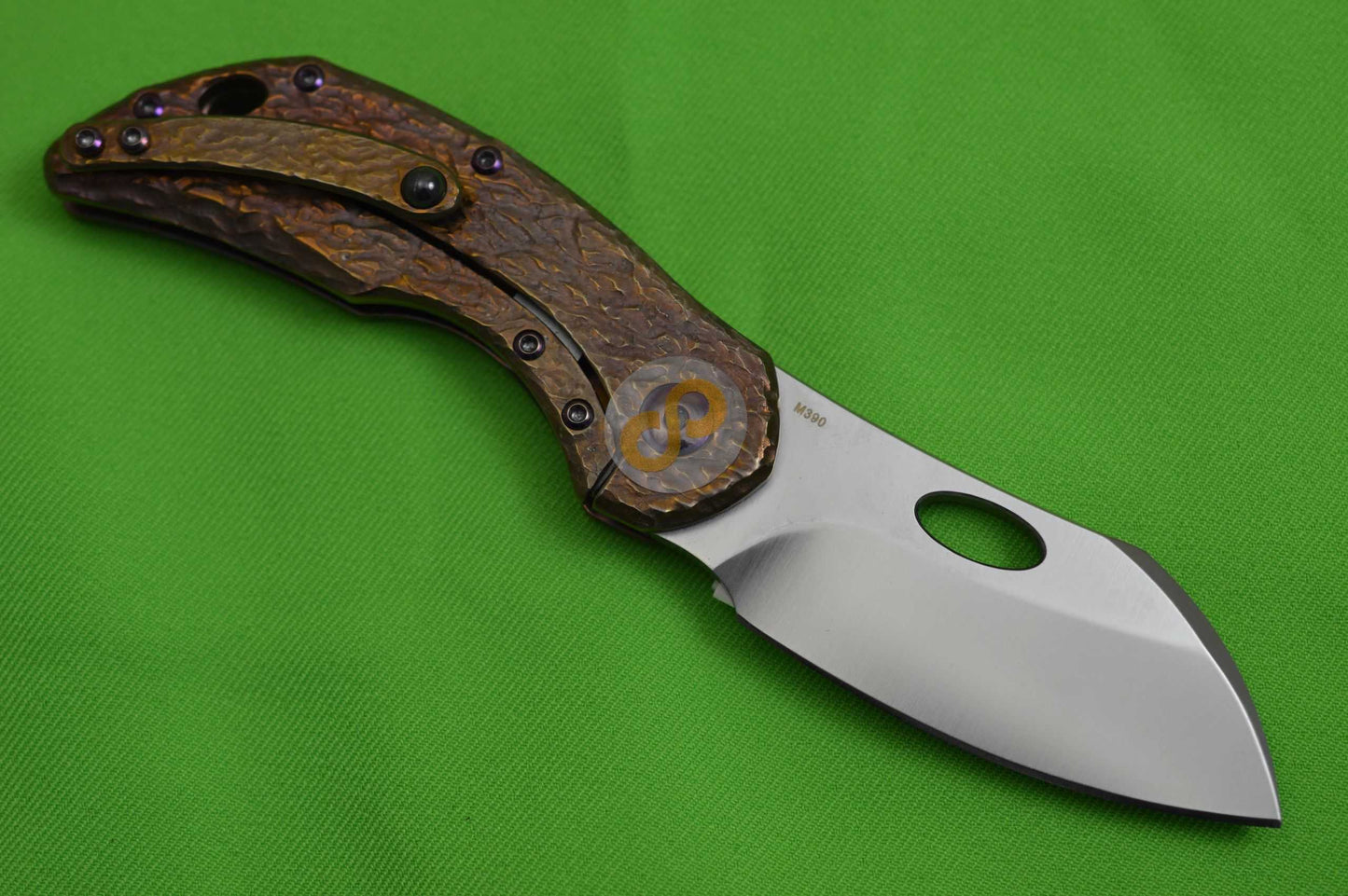 Olamic Cutlery BUSKER, "iSolo Special Edition", Largo M390 Blade, Molten Titanium Frame (SOLD)