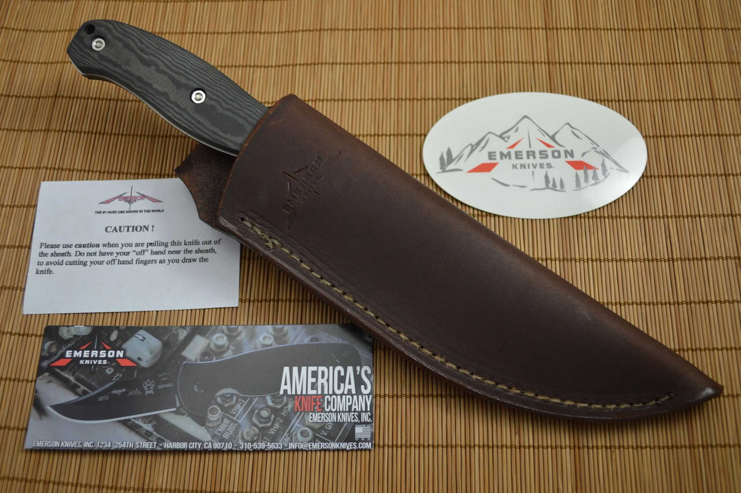 Emerson Knives CARVER-SF, Signature Series Fixed Blade Knife, Richlite Handles (SOLD)