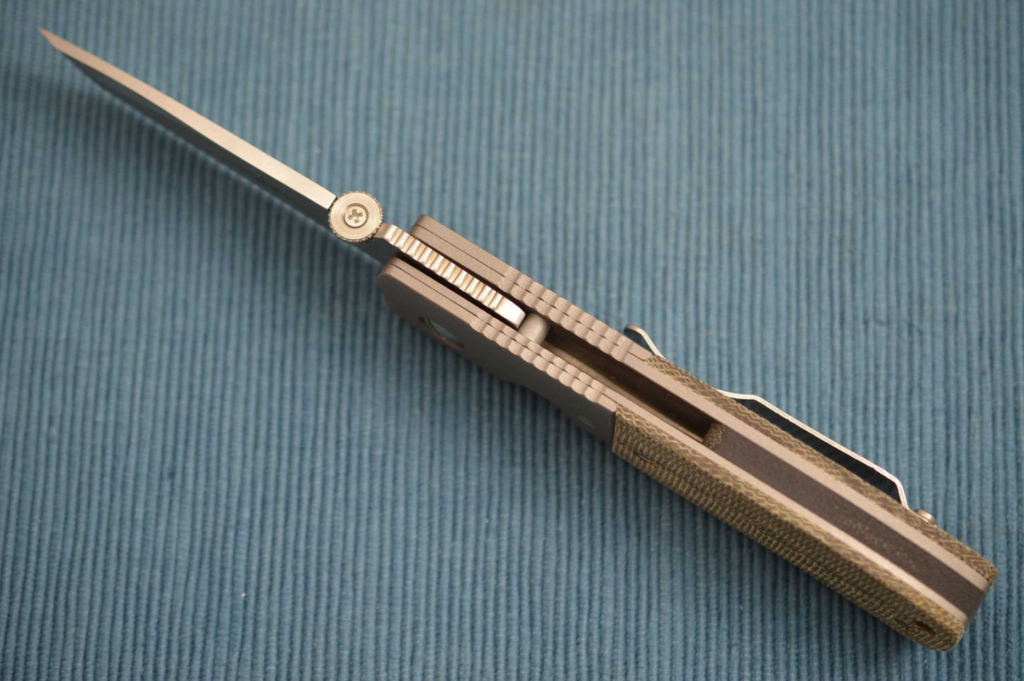 Ernie Emerson Custom Bolstered CQC-7B "Waveless" Specwar, Blade Show 2018 (SOLD)