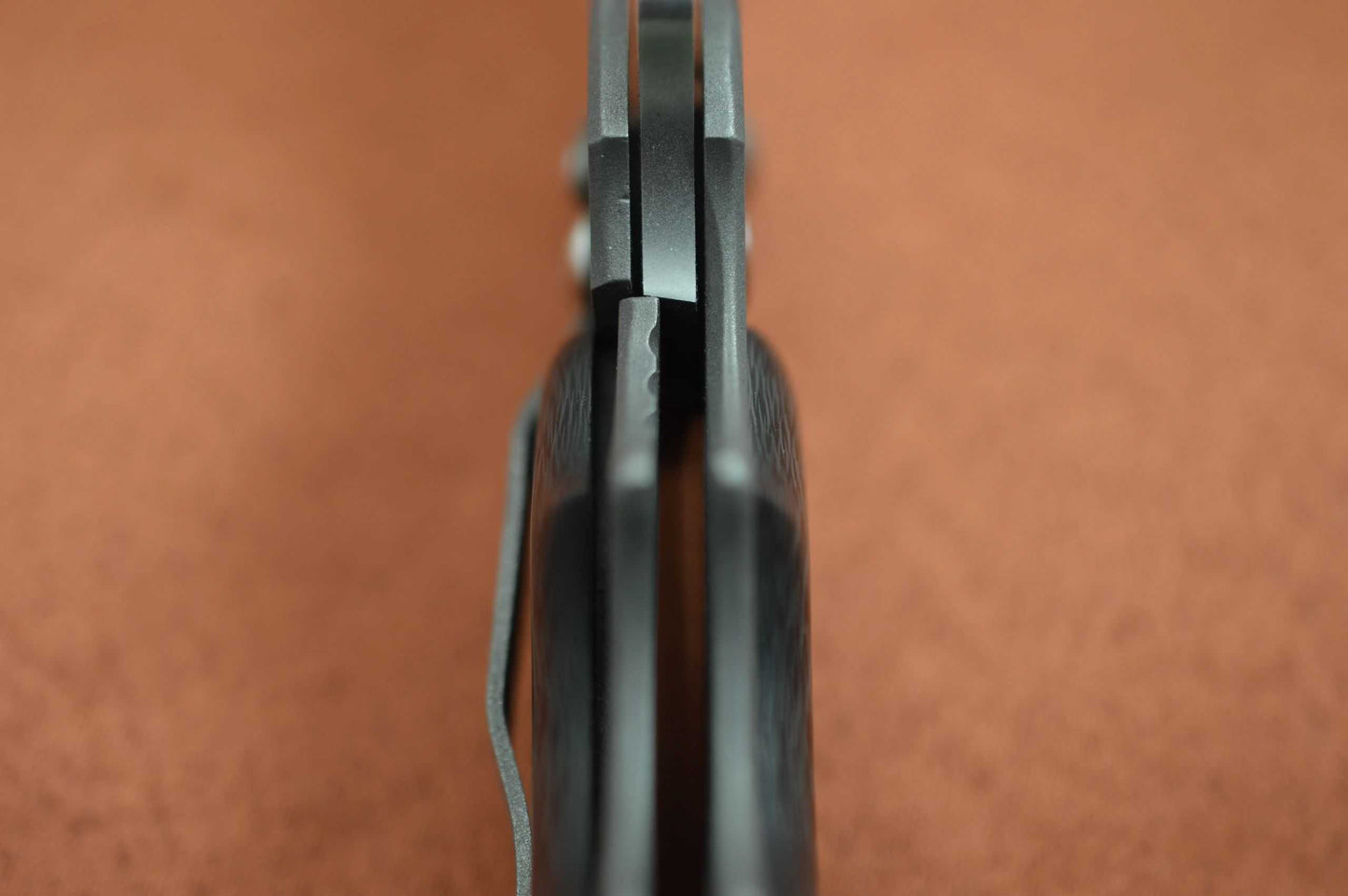 John Kubasek Custom Liner-Lock Flipper, Carbon Fiber, Impact Tool (SOLD)