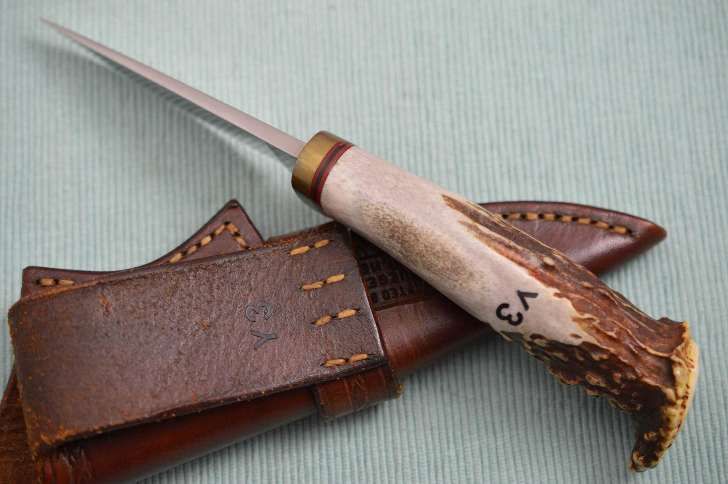 Larry Fuegen, M.S. Crown Stag Hunter, Tooled Leather Sheath (SOLD)