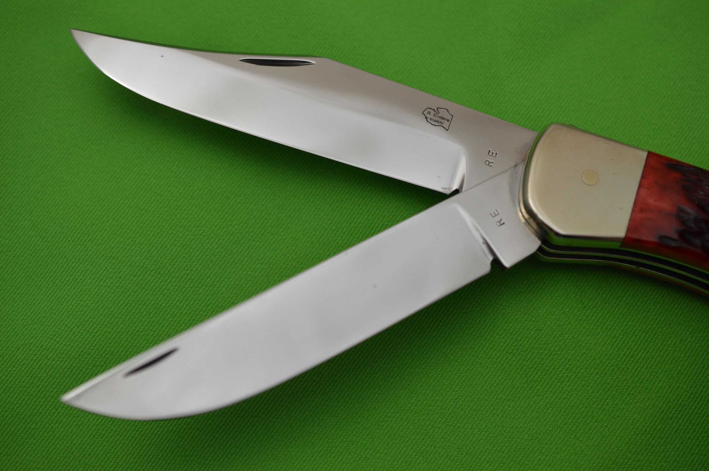 Robert Enders Large Two-Blade Folding Hunter, Jigged Bone, Slip-Joint Knife (TRADED)