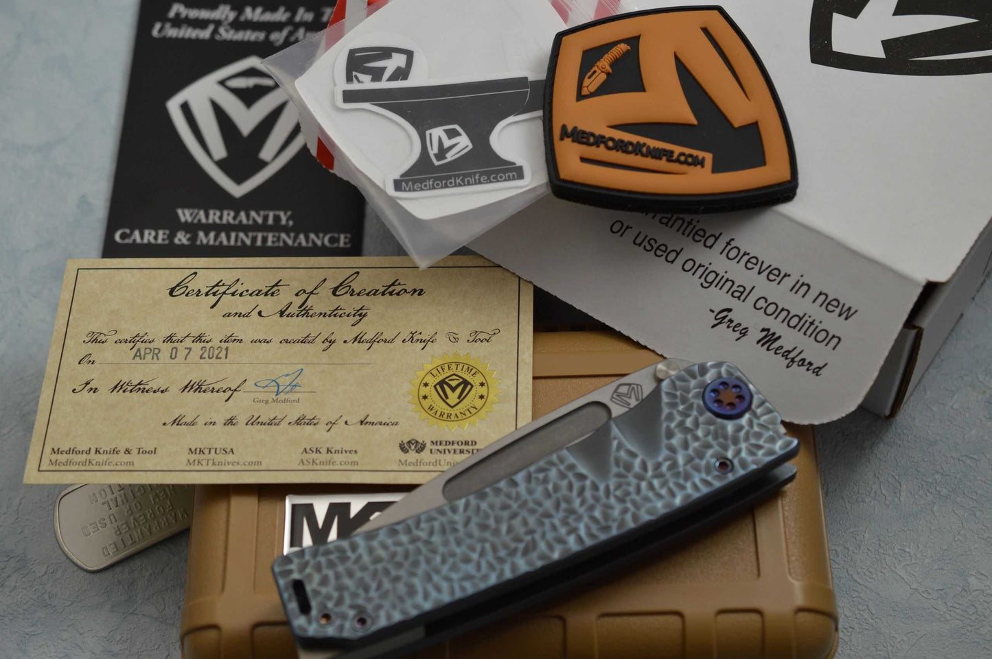 Medford MARAUDER, Peaks & Valleys Sculpted Frame-Lock Folding Knife (SOLD)