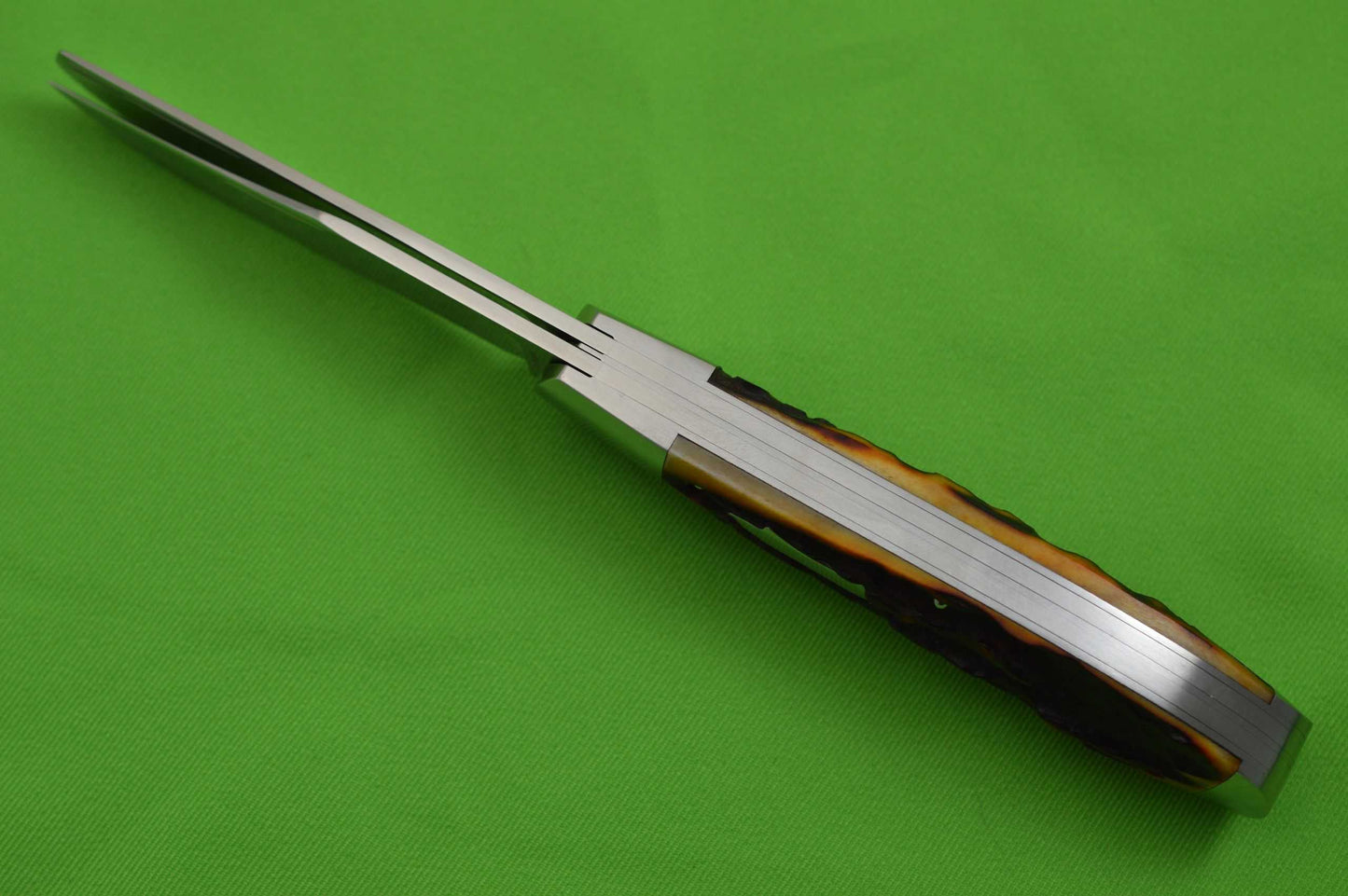 Luke Swenson Large 2-Blade Stag Trapper, Blade Show 2019 (SOLD)