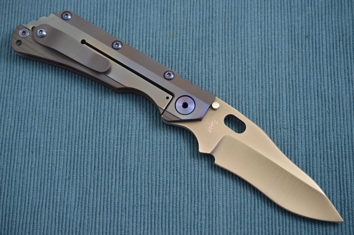 Duane Dwyer SMF Custom Folding Knife, U.S.A. Flag (SOLD)