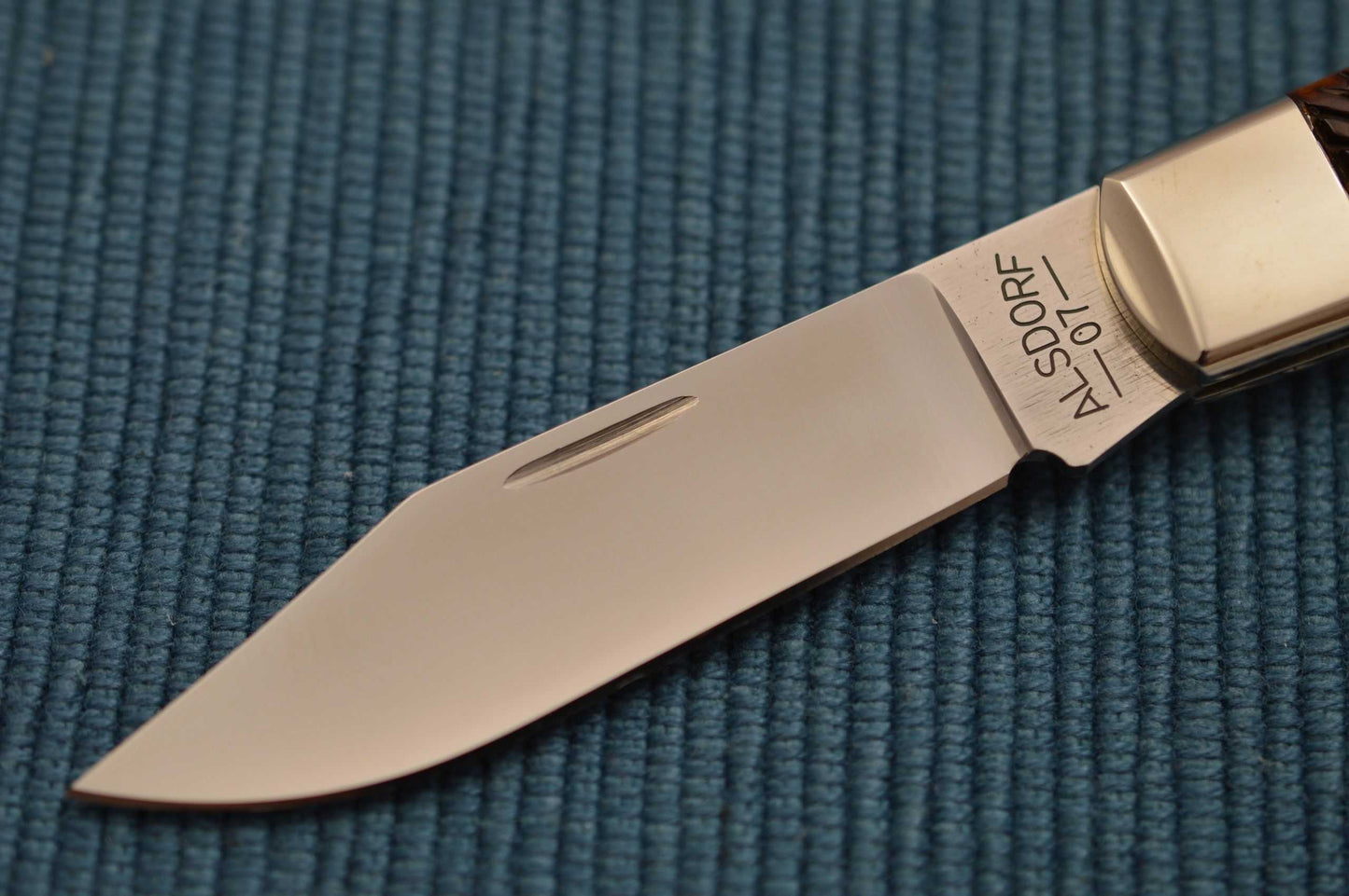 Mike Alsdorf Jigged Bone Slip-Joint Jack Knife, File-Worked Liners (SOLD)
