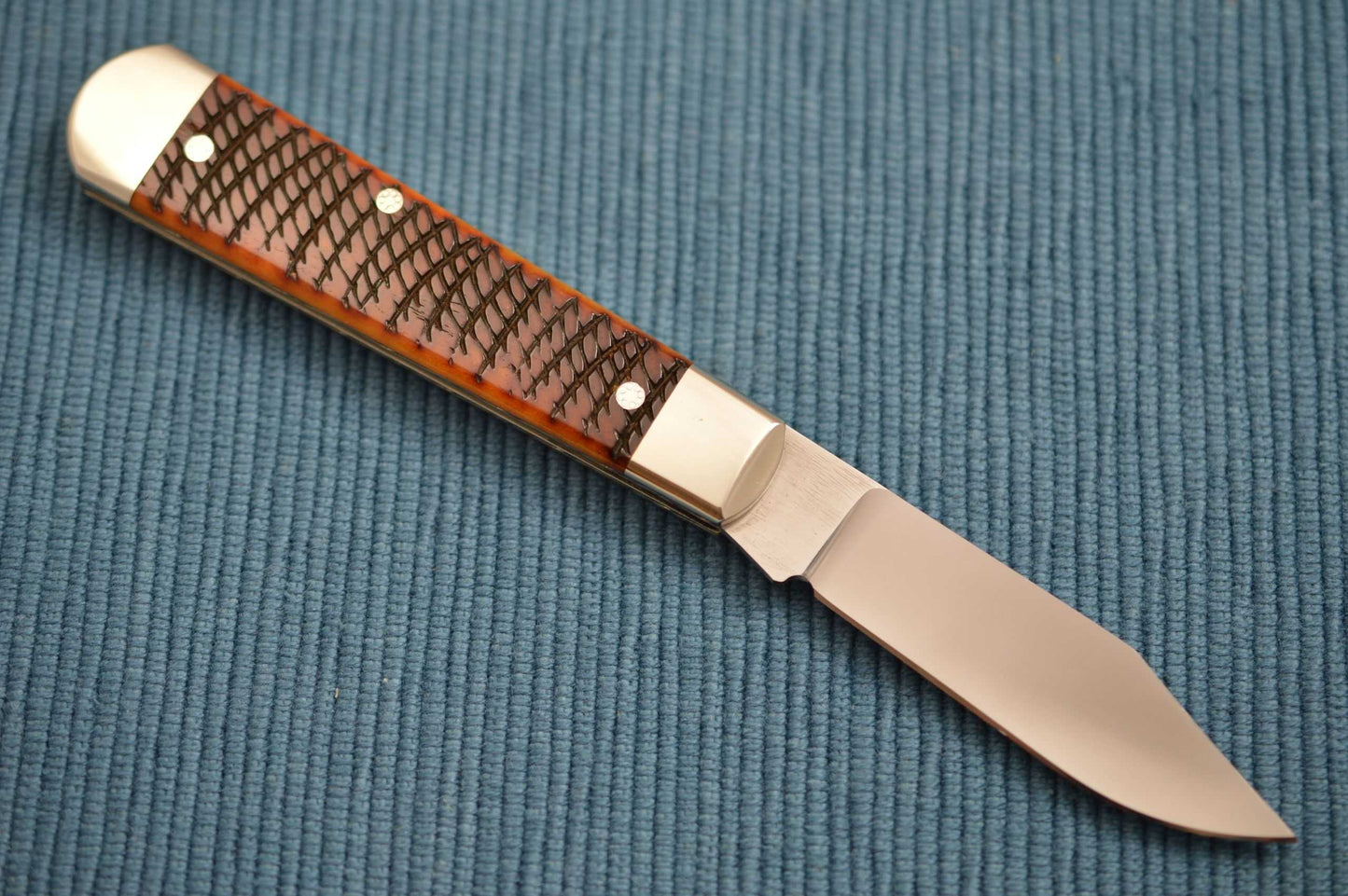 Mike Alsdorf Jigged Bone Slip-Joint Jack Knife, File-Worked Liners (SOLD)