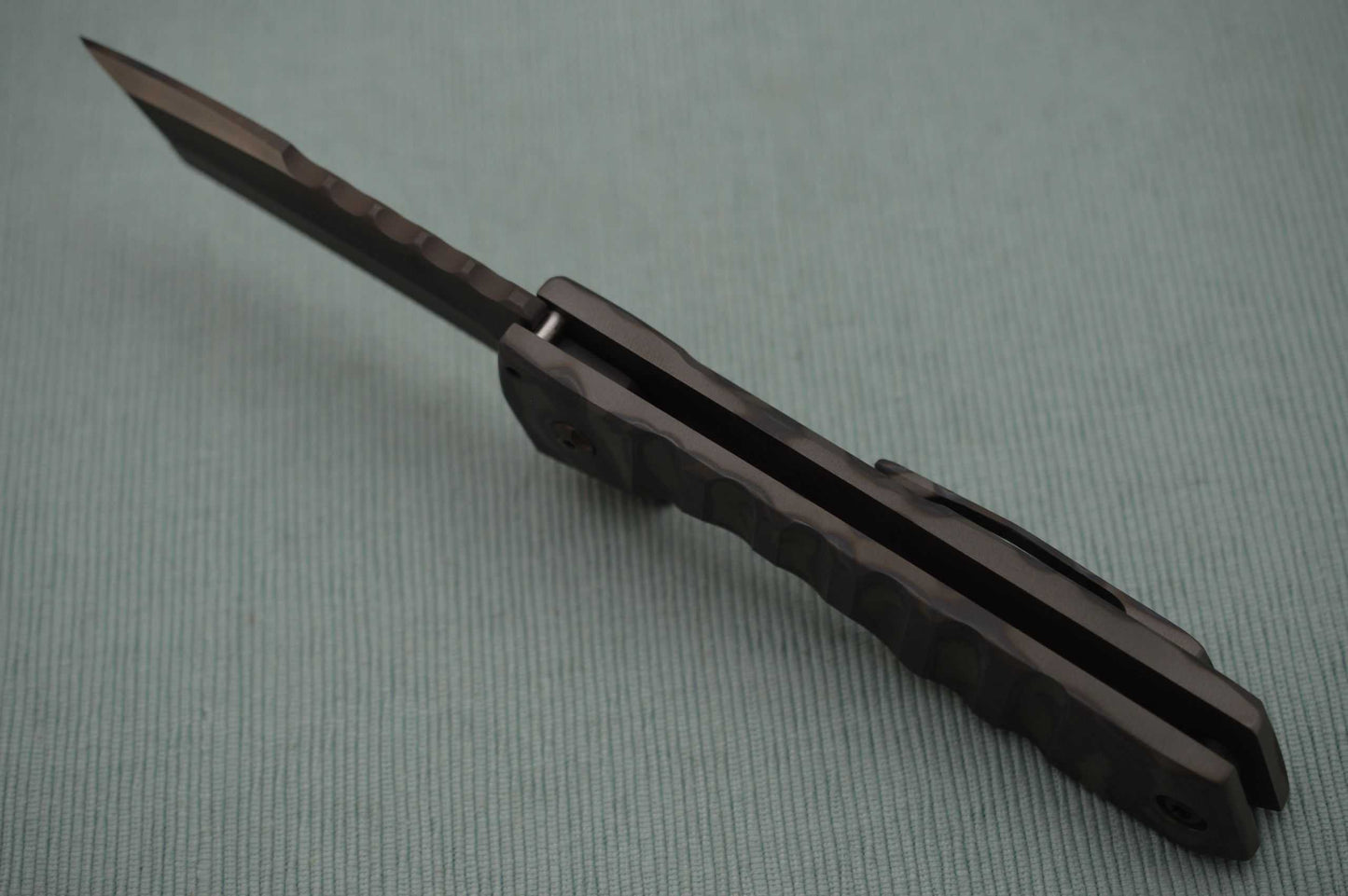 Crusader Forge Chisel Ground Street Fighter Frame-Lock Flipper Knife (SOLD)