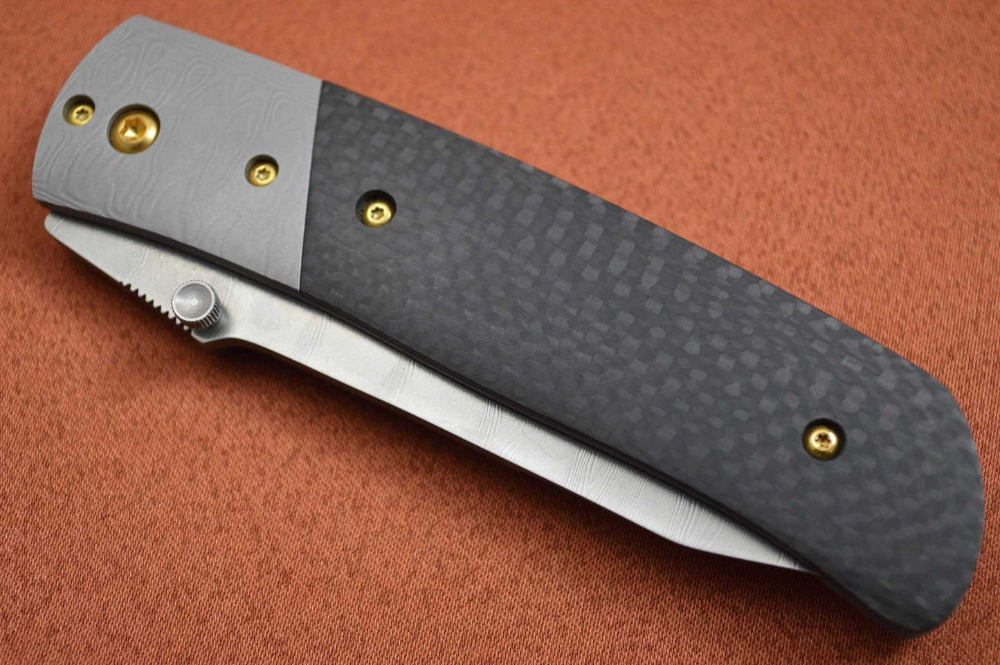 Greg Lightfoot Dress 460 Mag, Damasteel Blade / Bolster, 24K Gold Hardware (SOLD)