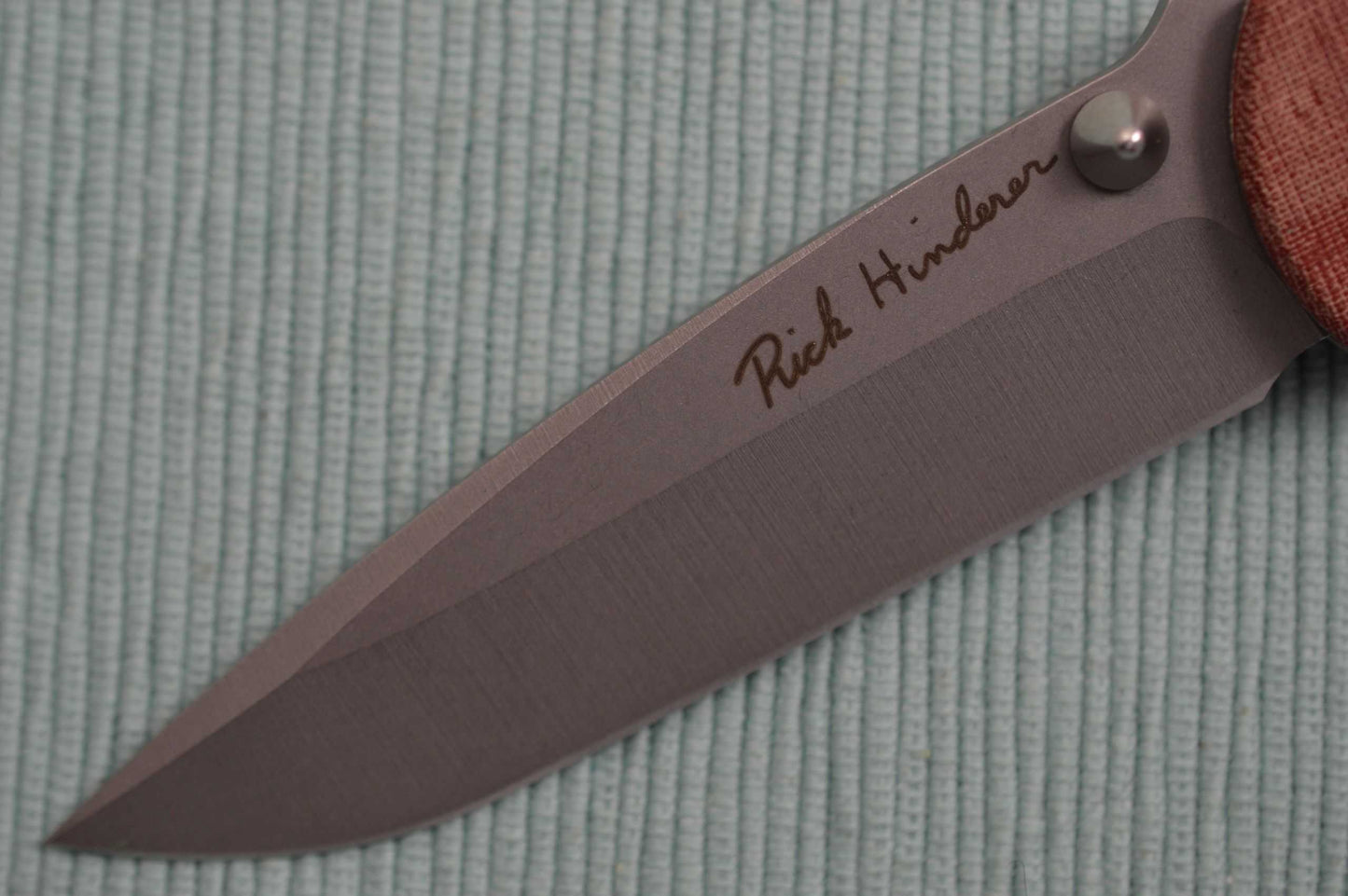NEW, Rick Hinderer Custom FIRETAC, Hand Ground Drop Point Blade (SOLD)