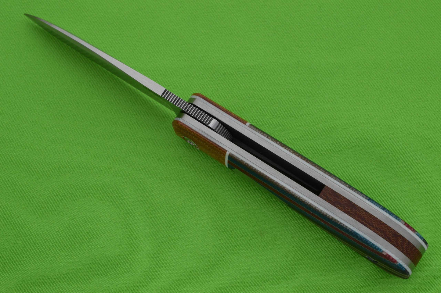 Enrique Peña Custom "Mexican Blanket" Zulu Liner-Lock Front Flipper Folding Knife (SOLD)