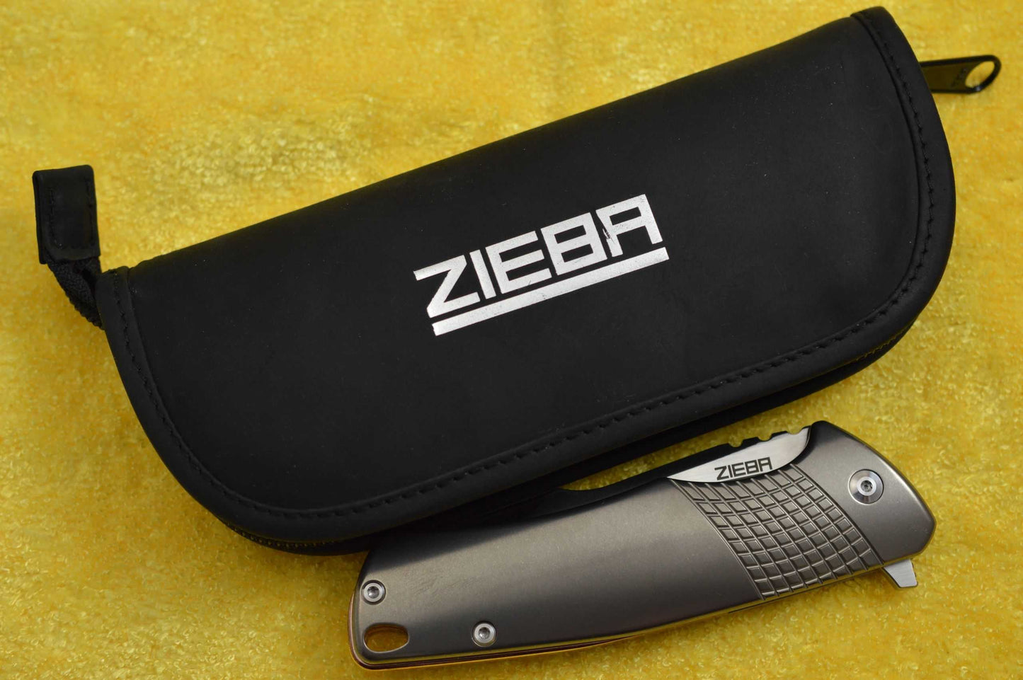 Michael Zieba Full Size S-2 Frame-Lock Flipper, 24K Gold (SOLD)