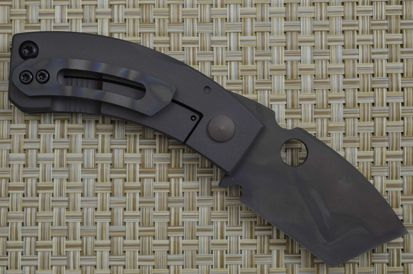 Crusader Forge APEX Chisel Ground Tanto, GR38 Titanium Frame-Lock, Phantom Finish (SOLD)