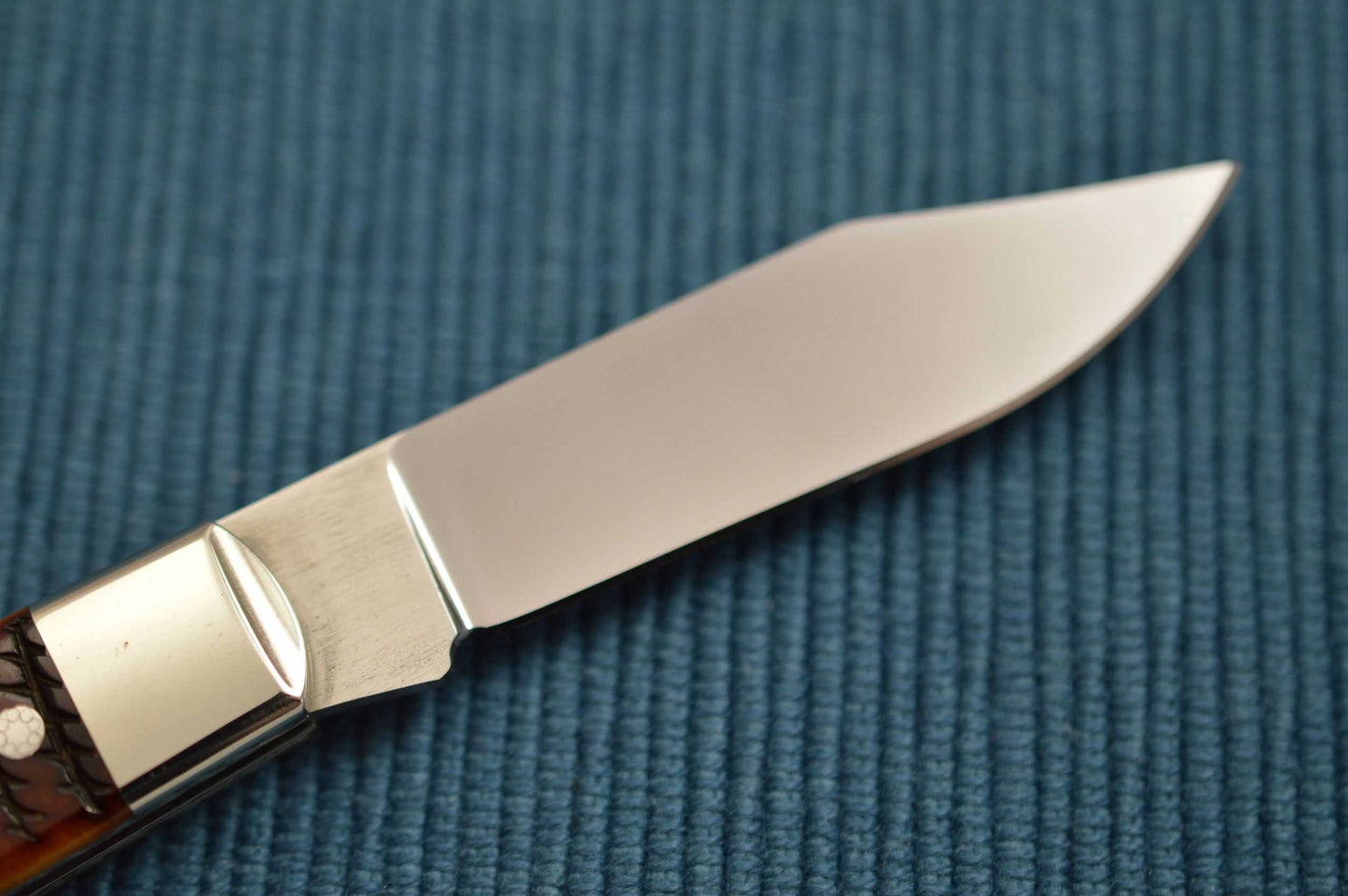 Mike Alsdorf Jigged Bone Slip-Joint Jack Knife, File-Worked Liners (SOLD)