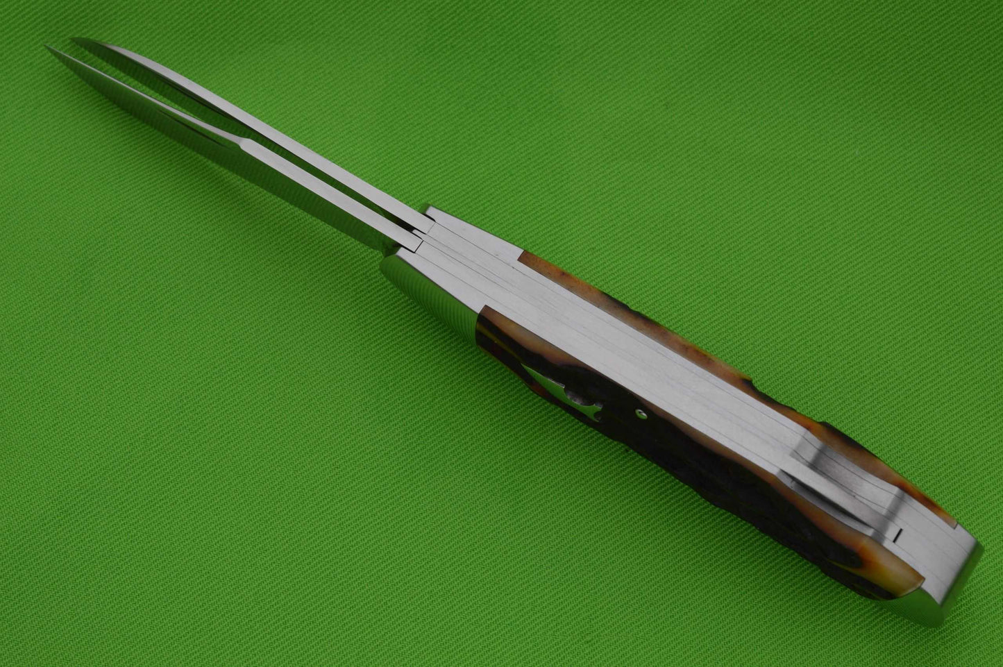 Luke Swenson 2-Blade Stag "Slip-Lock" Trapper Folding Knife (SOLD)
