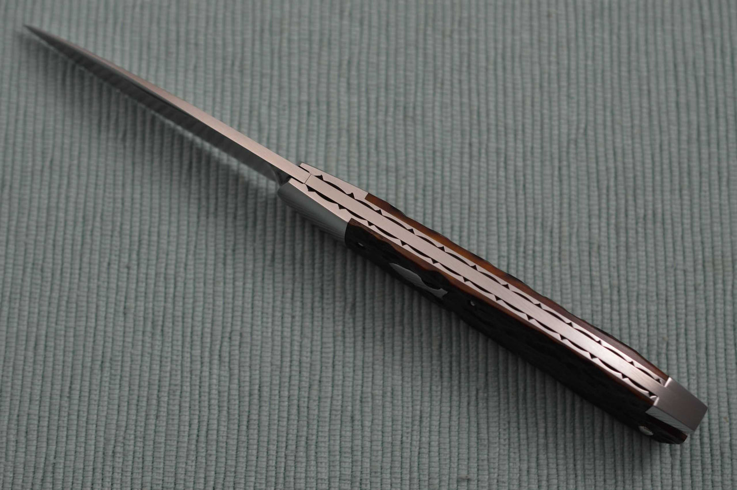 Luke Swenson Tail-Lock Folding Knife, Random Jigged Bone (SOLD)