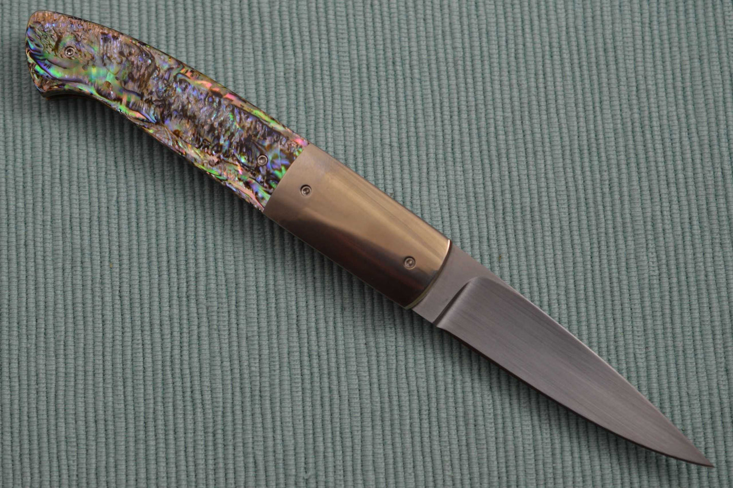 Stan Fujisaka Abalone Liner-Lock Folding Knife (SOLD)