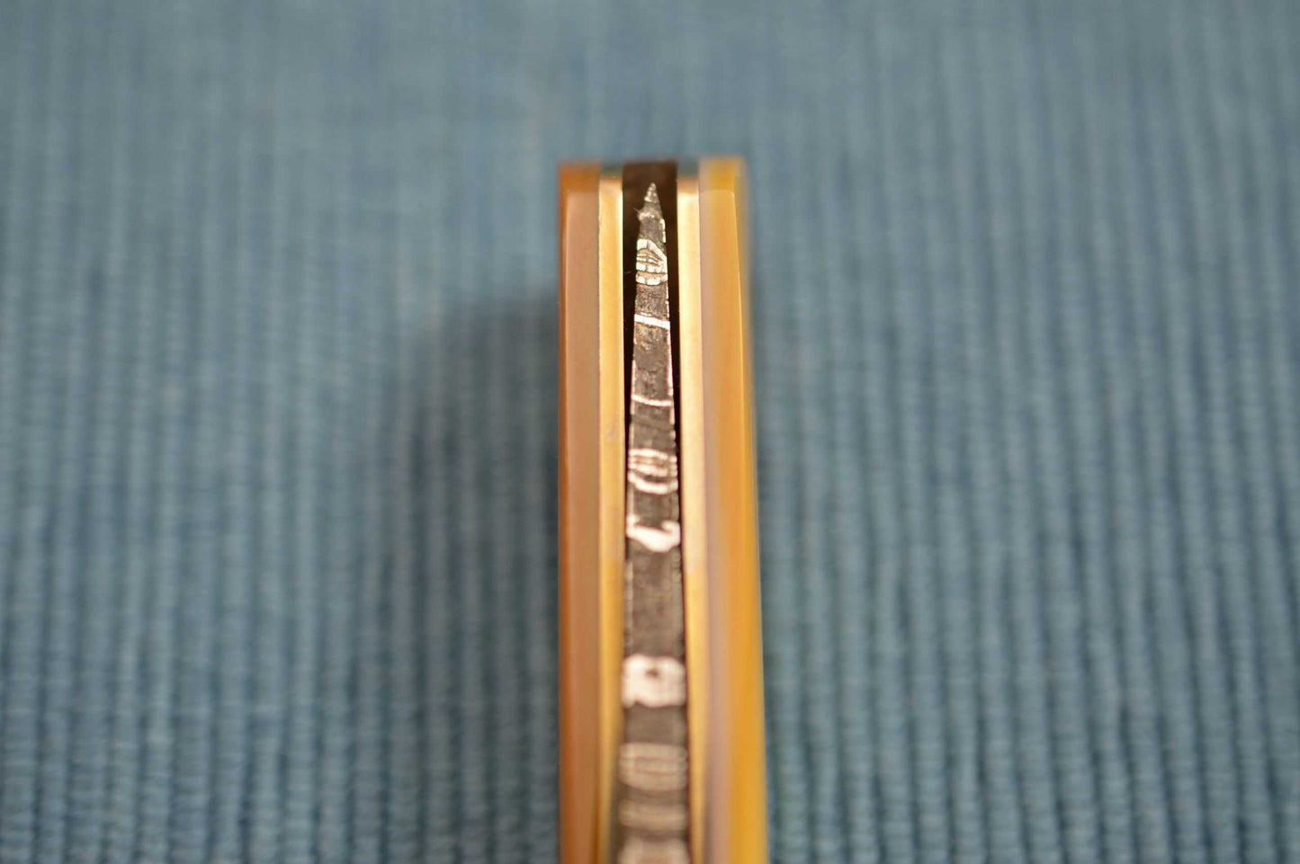 Ralph Turnbull Starburst Damascus, Gold Lip Pearl, Lock-Back Folder (SOLD)