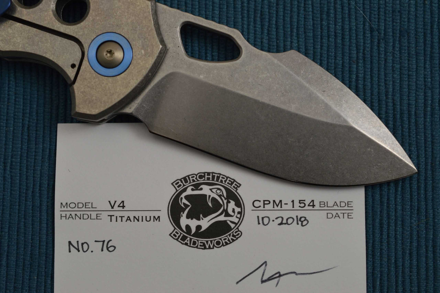 Michael Burch V4 Burchtree Bladeworks Frame-Lock Folding Knife (SOLD)