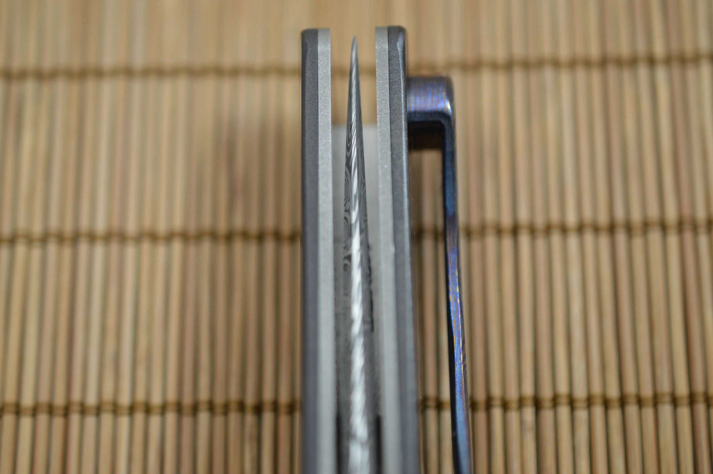Matthew Lerch SCAMP Liner-Lock Flipper, Damasteel, Zirconium Scales, Blade Show 2019 (SOLD)