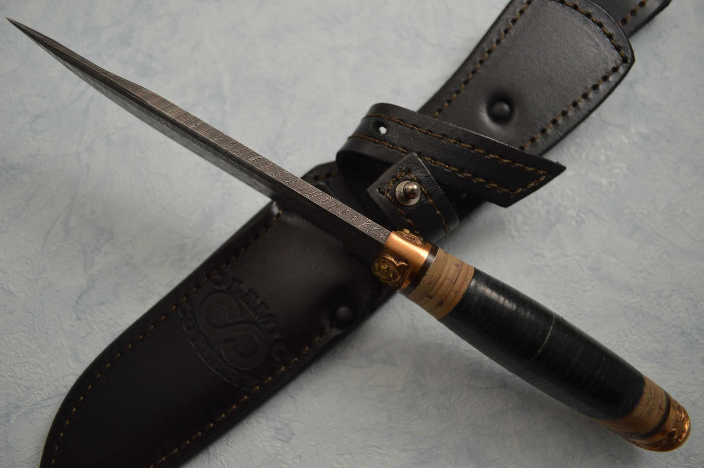 Olamic Cutlery Voykar HT Damascus Fixed Blade Hunting Knife (SOLD)