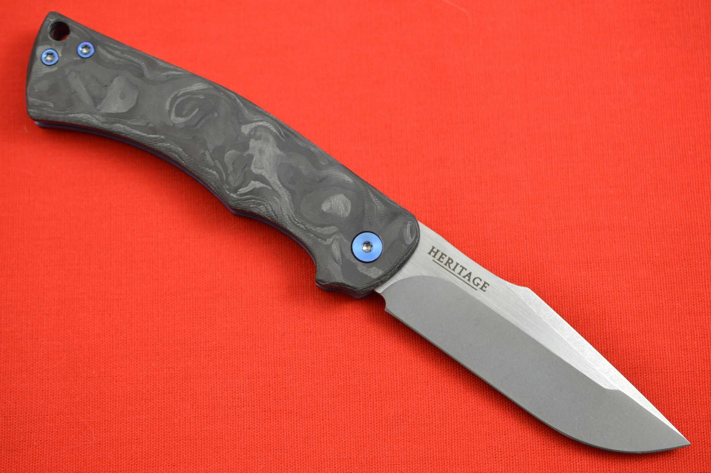 Michael Zieba Custom "Heritage" Marble Carbon Fiber Slip-Joint Folding Knife (SOLD)