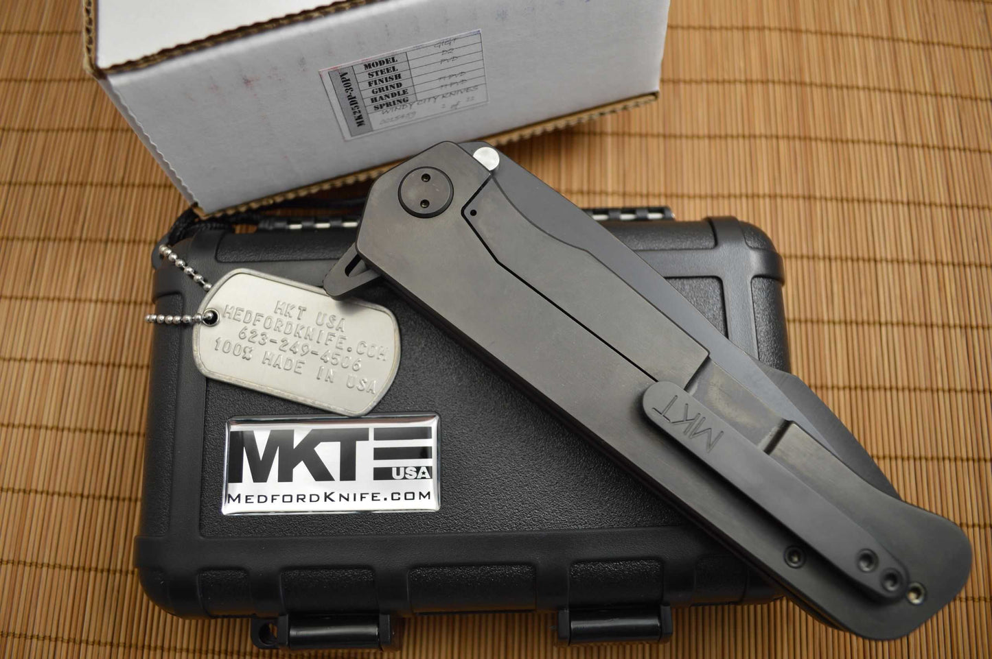 Medford Knife and Tool GIGANTES, Frame-Lock Flipper, Black PVD Coated (SOLD)