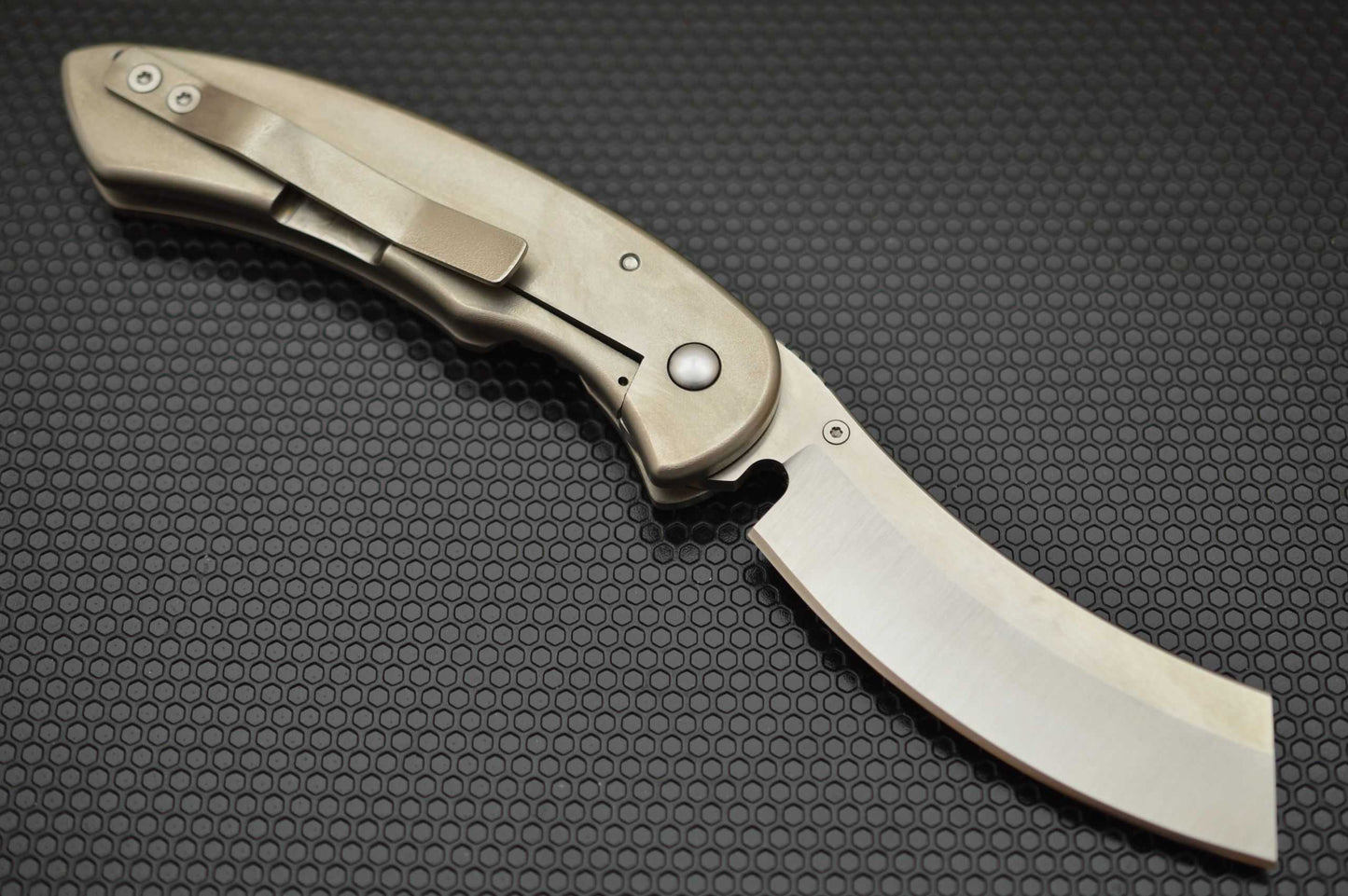 Red Horse Knife Works Custom Frame-Lock HELL RAZOR, Full Titanium Frame (SOLD)