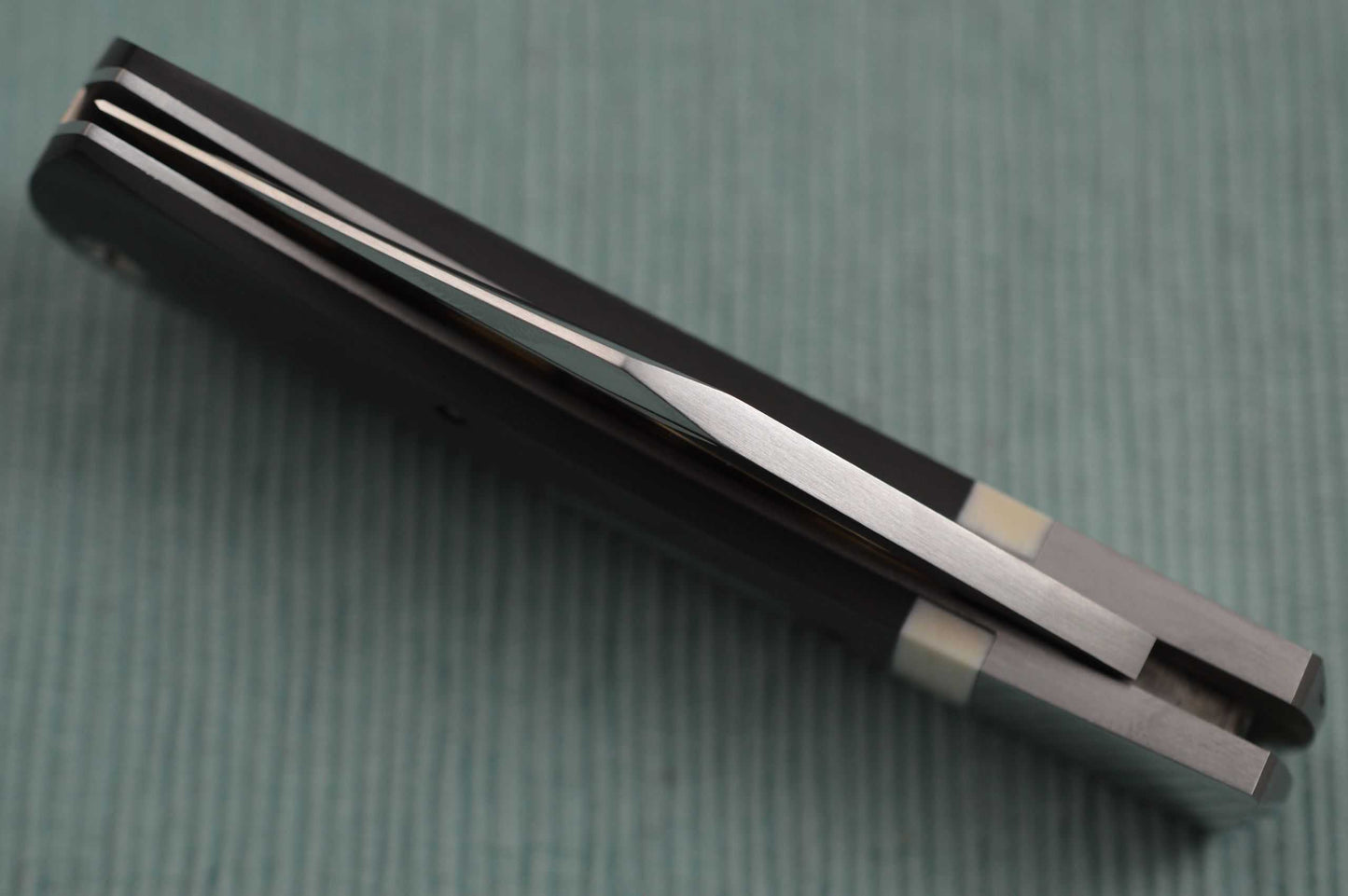 Bill Ruple LANNY'S CLIP, Black Micarta Scales, Fossil Bone Inlay, 2018 Blade Show (SOLD)