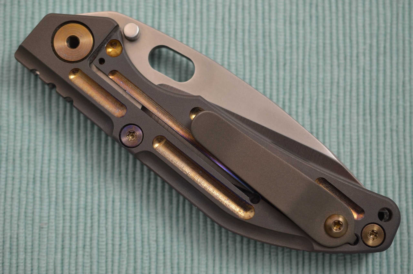 Duane Dwyer DDC BBN-M Custom Folding Knife, Carbon Twill U.S.A. Flag (SOLD)