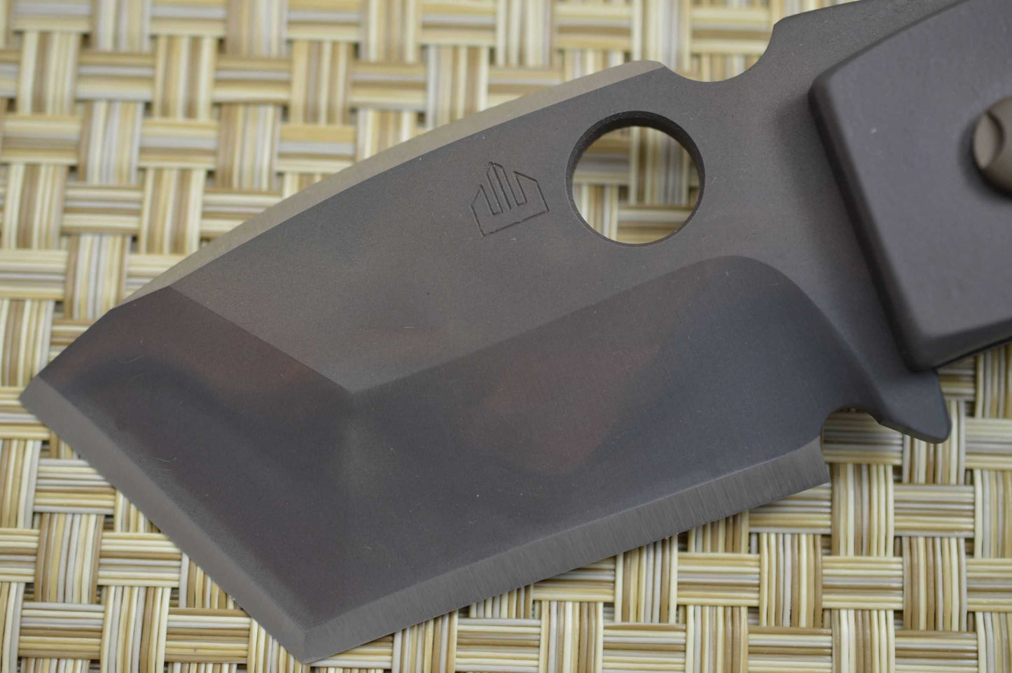 Crusader Forge APEX Chisel Ground Tanto, GR38 Titanium Frame-Lock, Phantom Finish (SOLD)