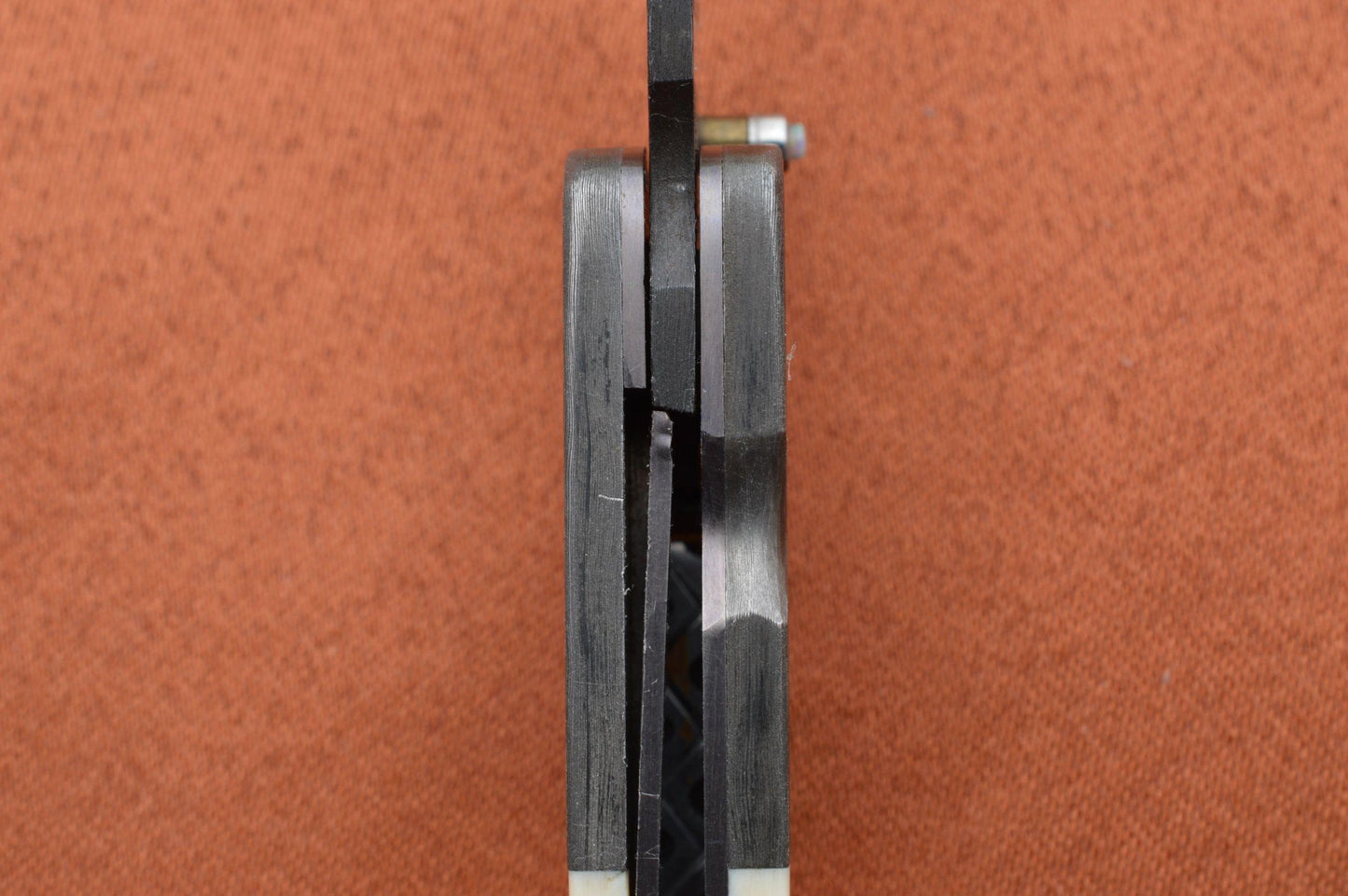 K.R. Johnson Damascus Liner-Lock Folding Knife