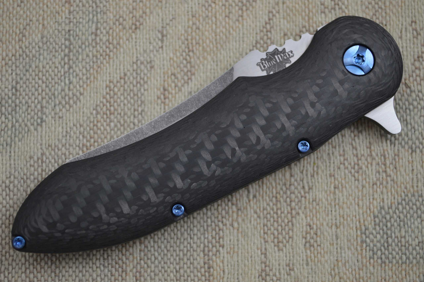 Jerry Moen "Blue Max 1" Carbon Fiber Flipper (SOLD)