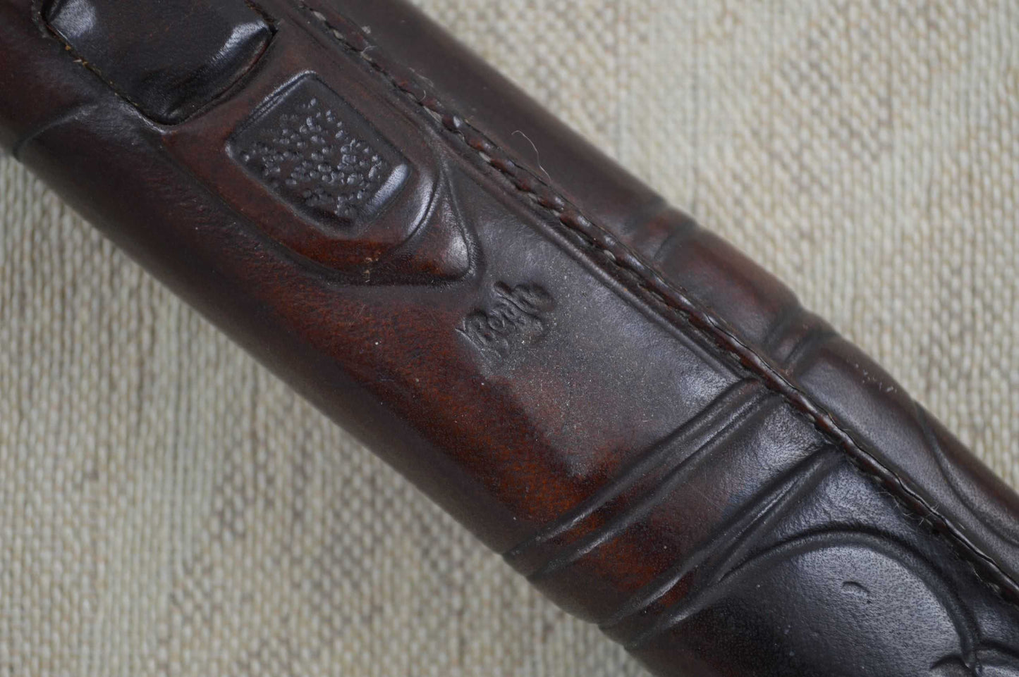 Roger Bergh Damascus Fixed Blade Hunting Knife And Sheath (SOLD)