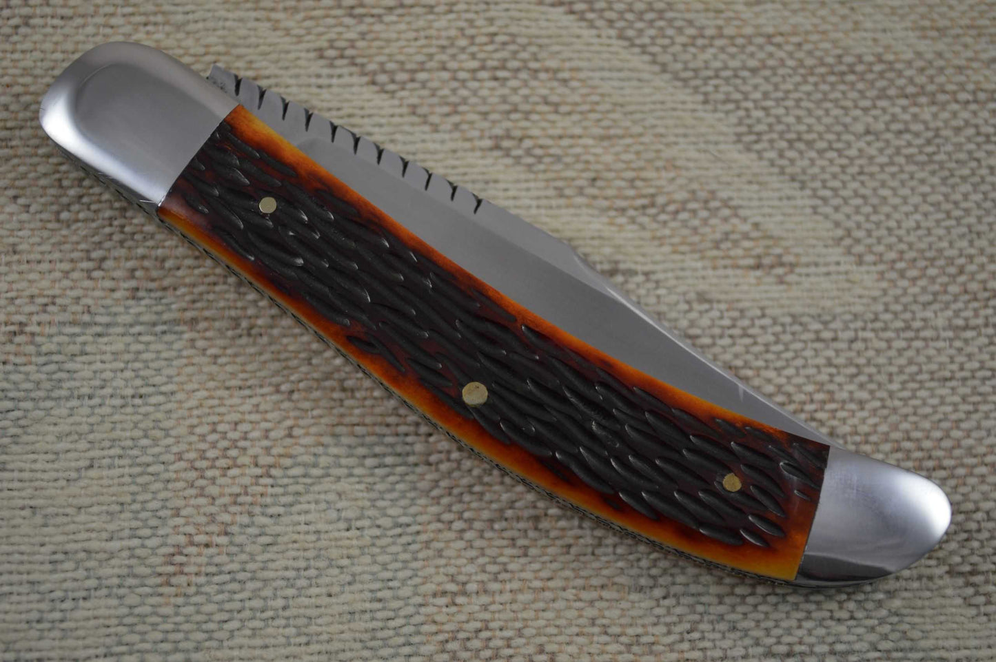 Ian van Reenan Large Slip Joint Double Bolster Jigged Bone Folder (SOLD)