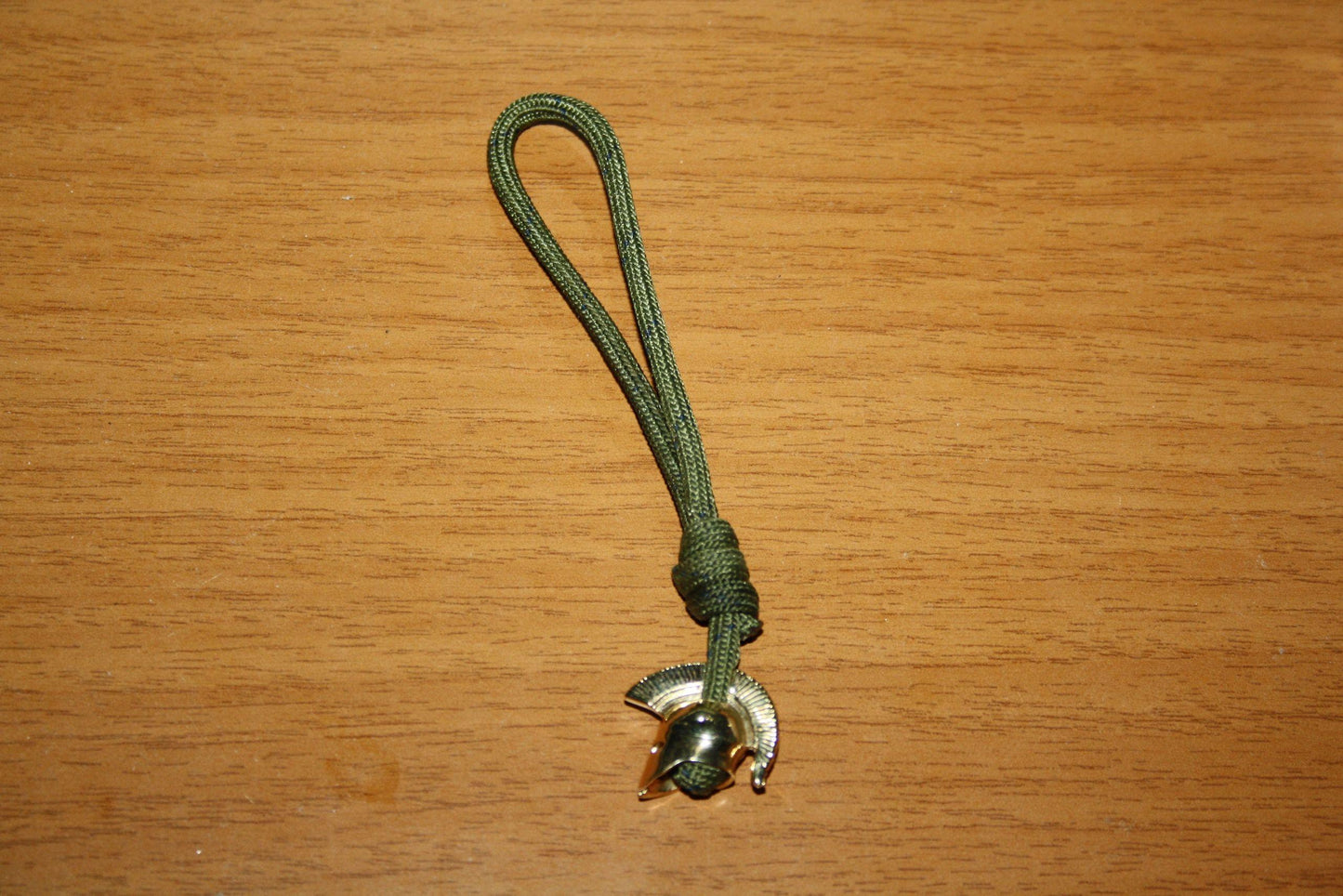 G.H.K. SPARTAN HELMET Bronze Lanyard Bead, Zipper Pull, Paracord FOB (SOLD OUT)