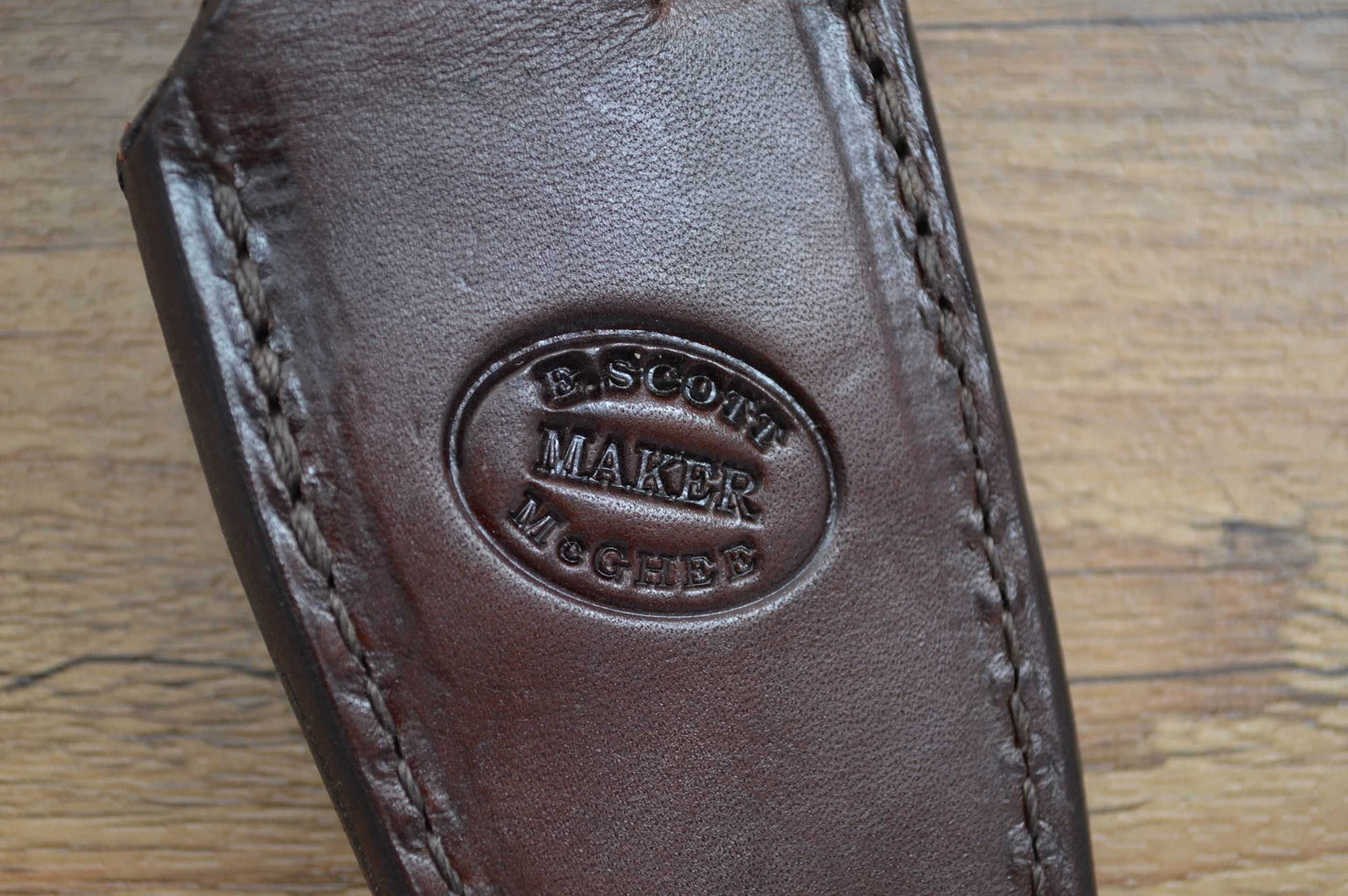 E. Scott McGhee J.S. "EZ RIDER" Tactical Fixed Blade, Leather Sheath (SOLD)