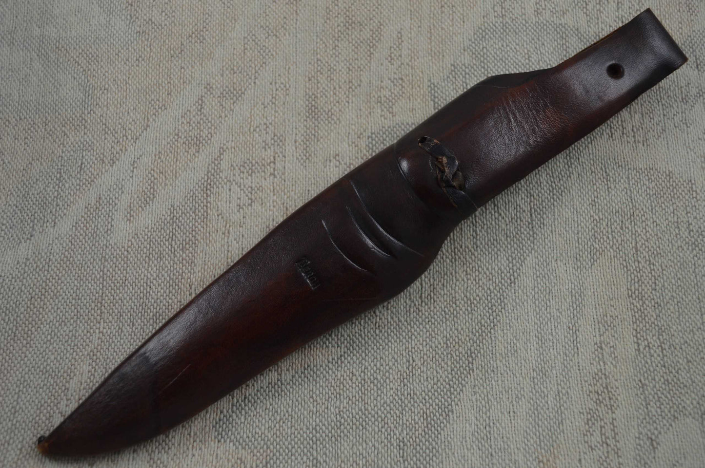 Roger Bergh "Fish" Pattern Damascus Hunting Knife (SOLD)