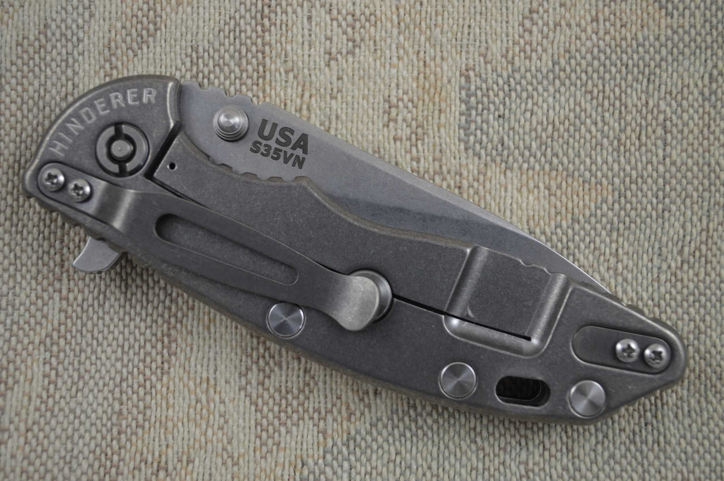 Rick Hinderer XM-18 Titanium Frame Lock Flipper, Blade Show 2014 Lottery Knife (SOLD)