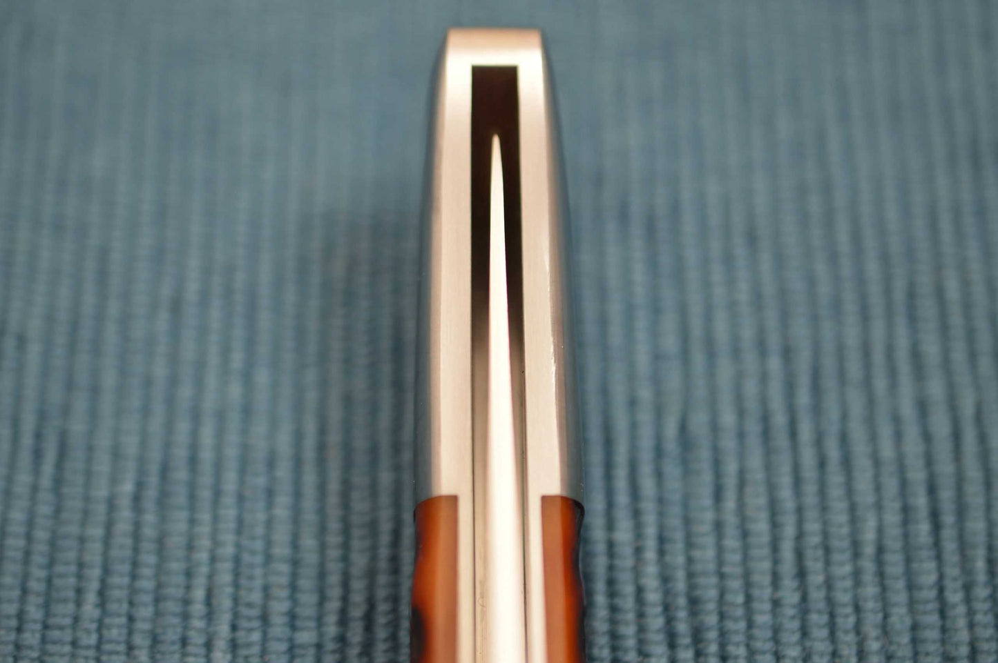 Tom Ploppert Large Texas Toothpick PROTOTYPE, Amber Jigged Bone