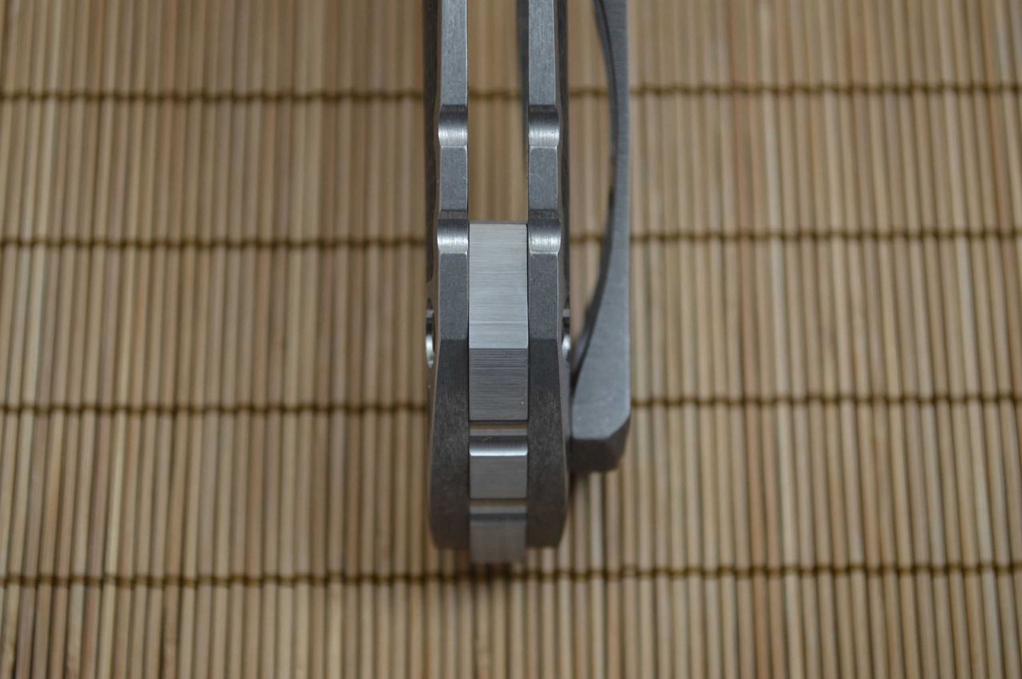 Direware S-90 Flipper, Titanium Frame Carbon Fiber Inserts, M390 Satin Blade (SOLD)