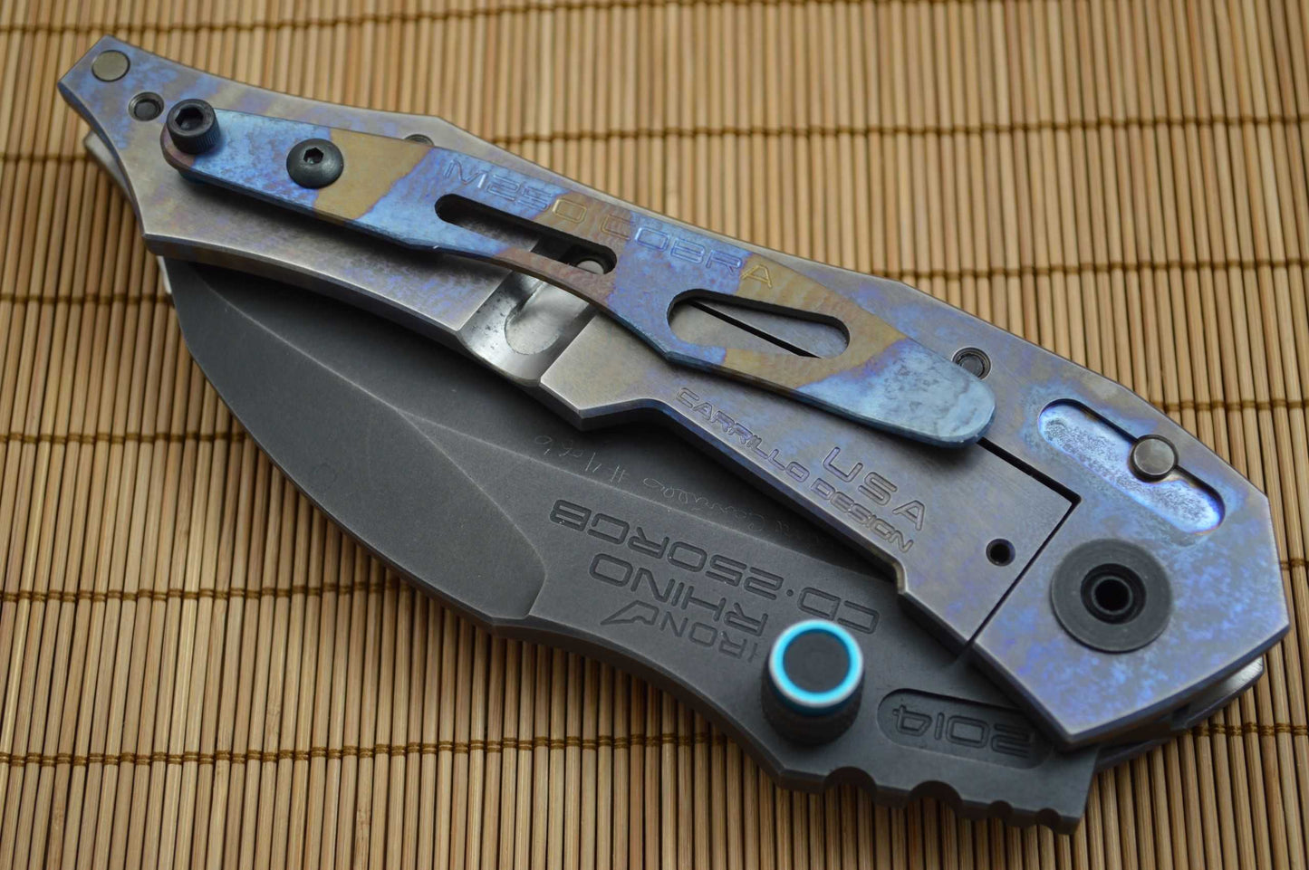 Dwaine Carrillo Cobra M5, Full Titanium, Black Oxide Finish Blade, #4 of 6 Last of the Frame-Locks (SOLD)
