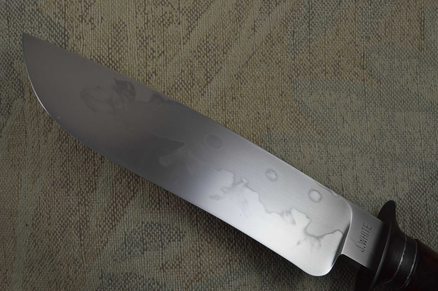 John White, MS, 7 1/2" W-2 Camp Knife, Paul Long Sheath (SOLD)