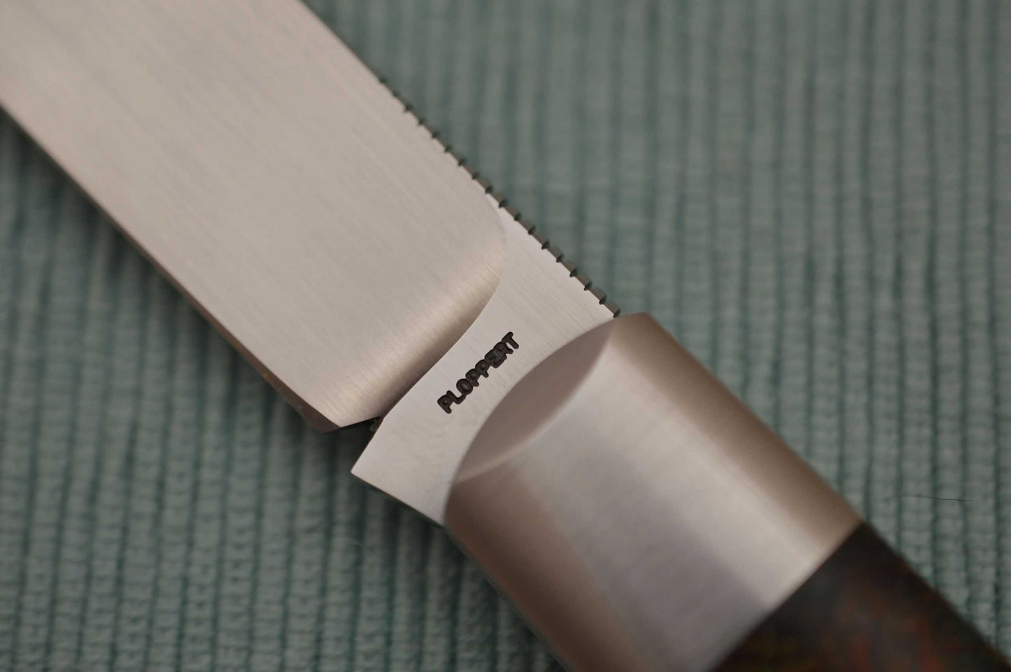 Tom Ploppert Vintage Rag Micarta F1 Lock-Back Folding Knife (SOLD)